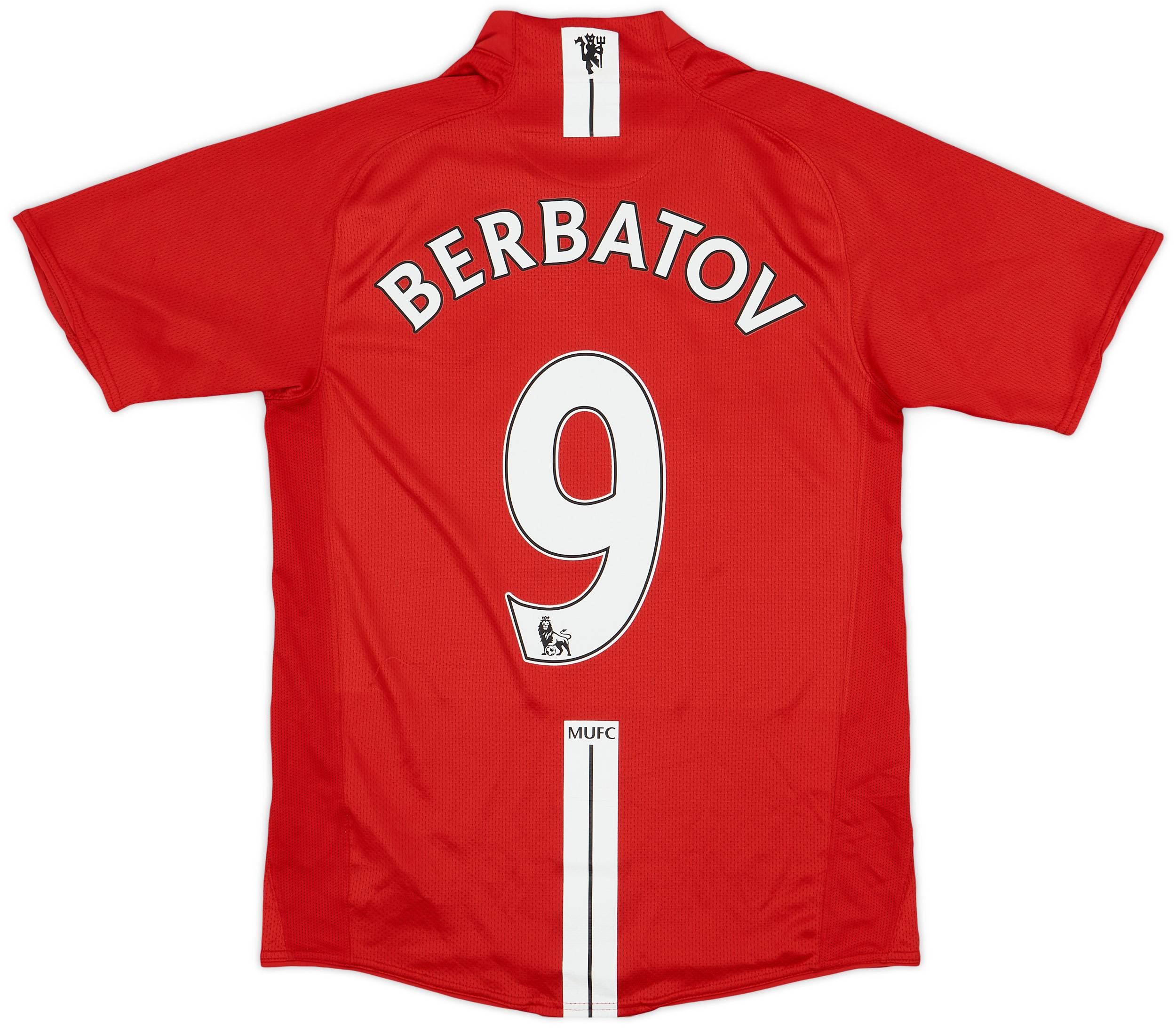 2007-09 Manchester United Home Shirt Berbatov #9 - 9/10 - (S)