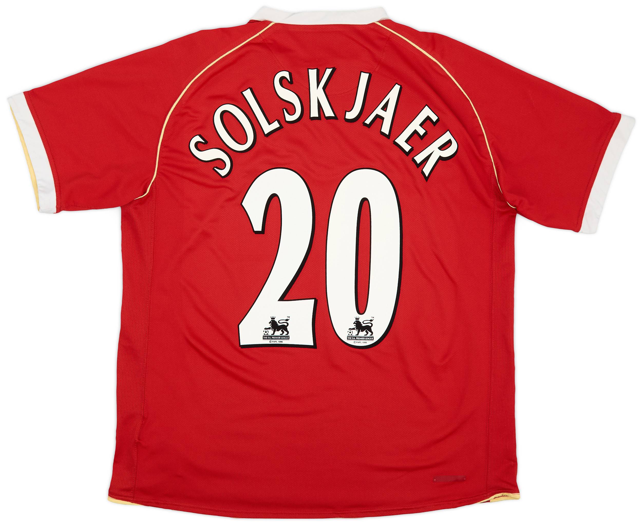 2006-07 Manchester United Home Shirt Solskjaer #20 - 6/10 - (L)