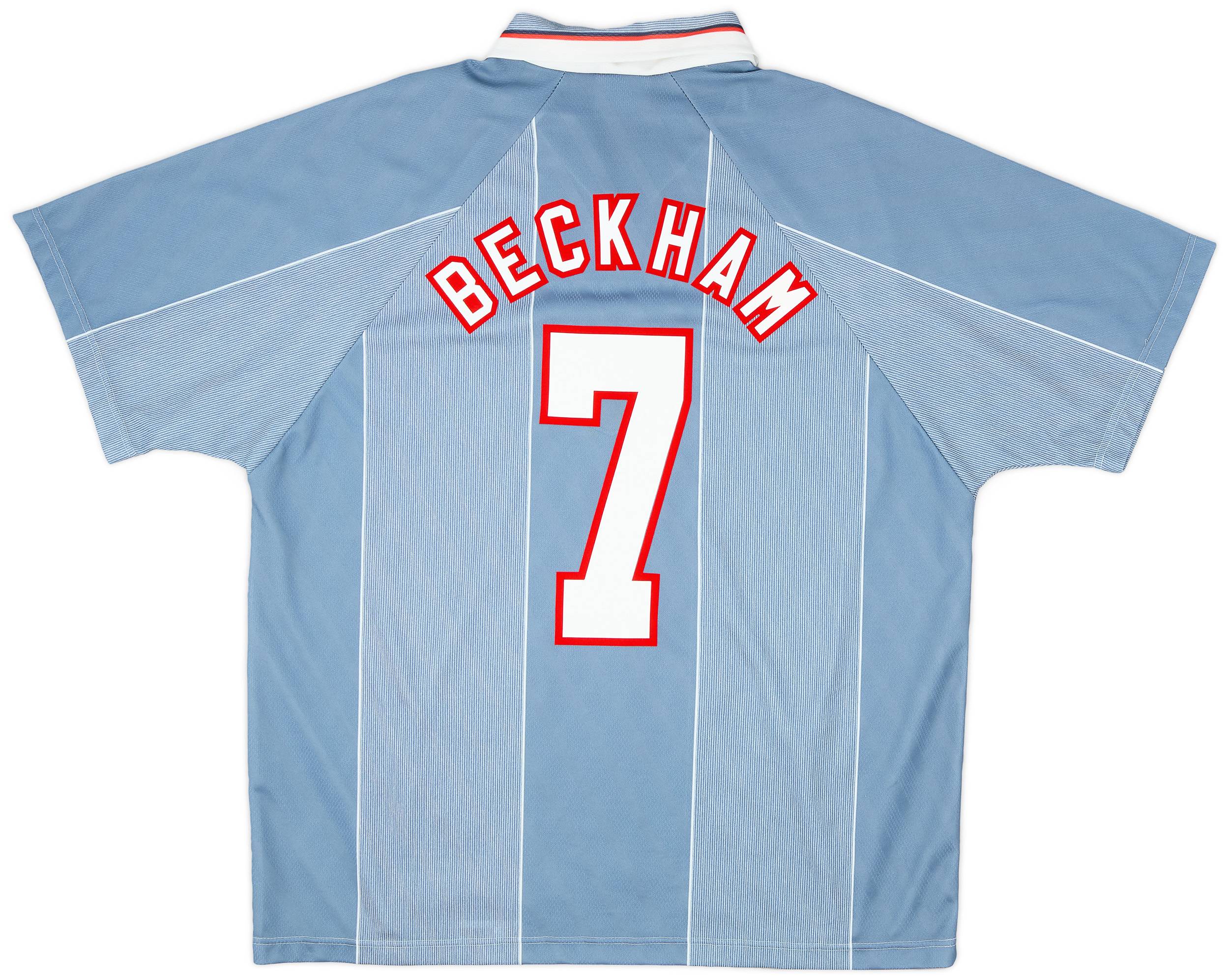 1996-97 England Away Shirt Beckham #7 - 9/10 - (XL)