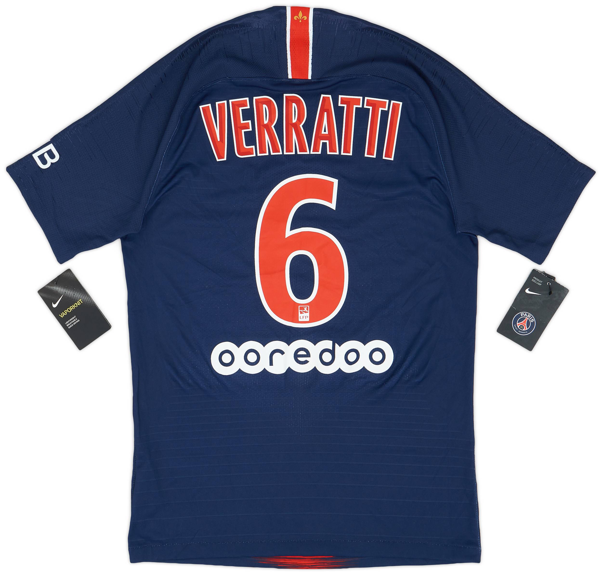 2018-19 Paris Saint-Germain Authentic Home Shirt Verratti #6 (S)