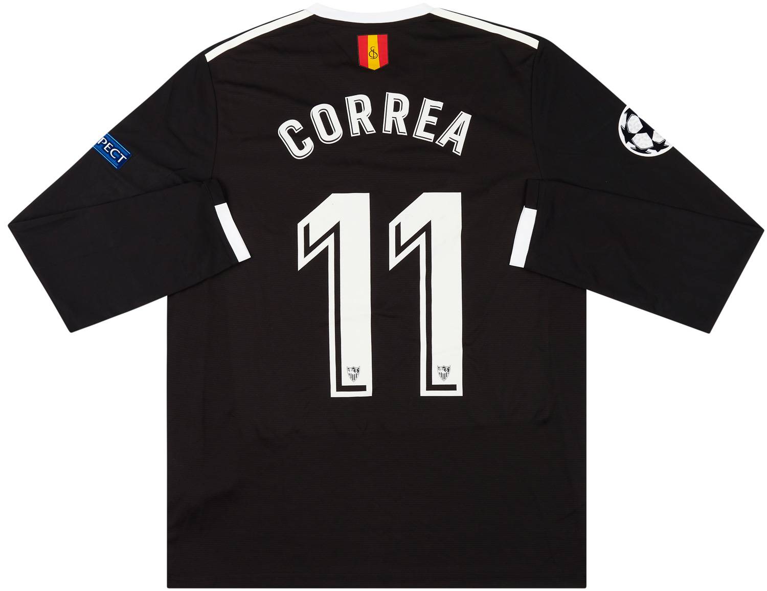 2017-18 Sevilla Match Issue Champions League Third L/S Shirt Correa #11 (v Man Utd)