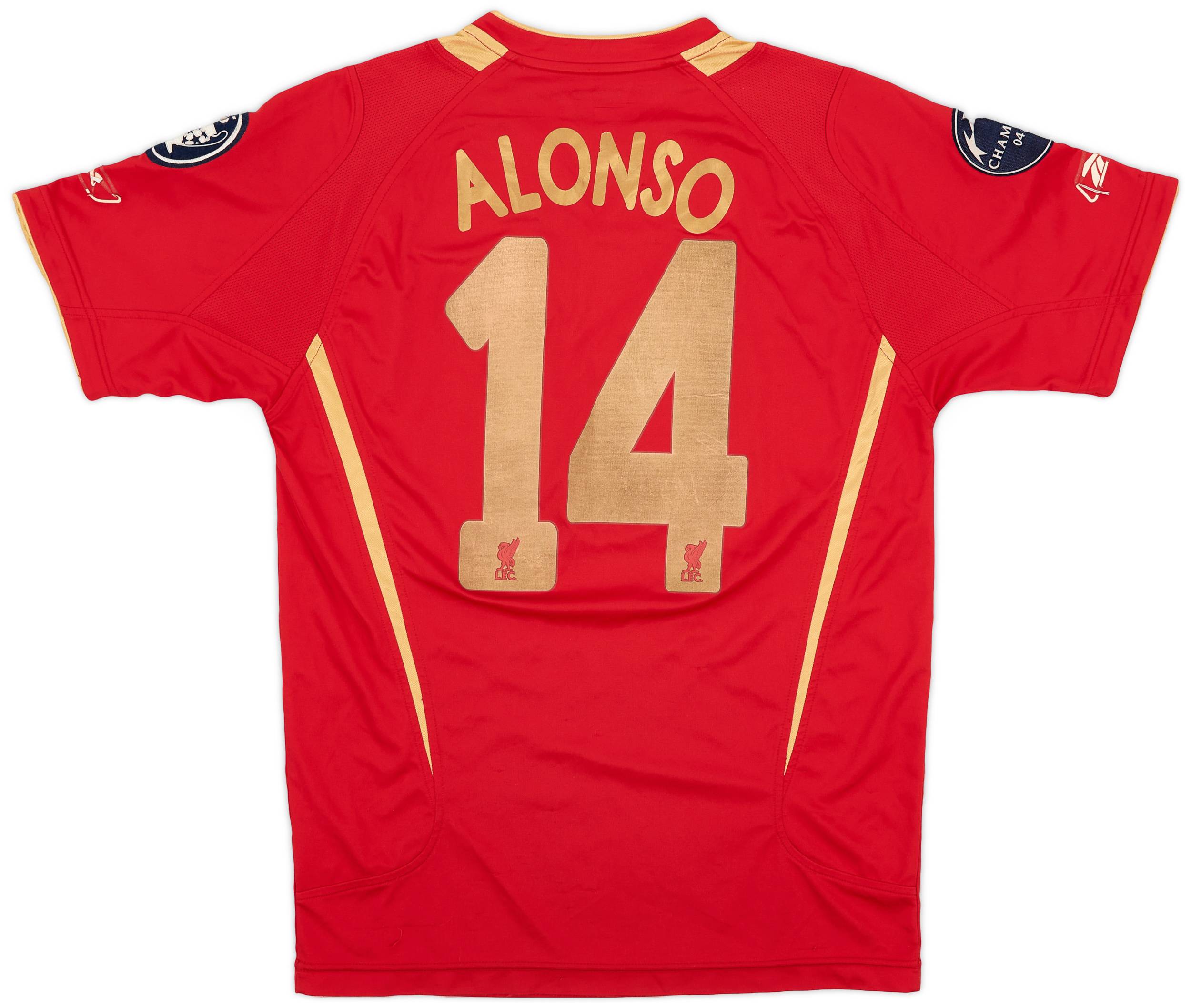 2005 06 Liverpool CL Home Shirt Alonso 14 5 10 XS