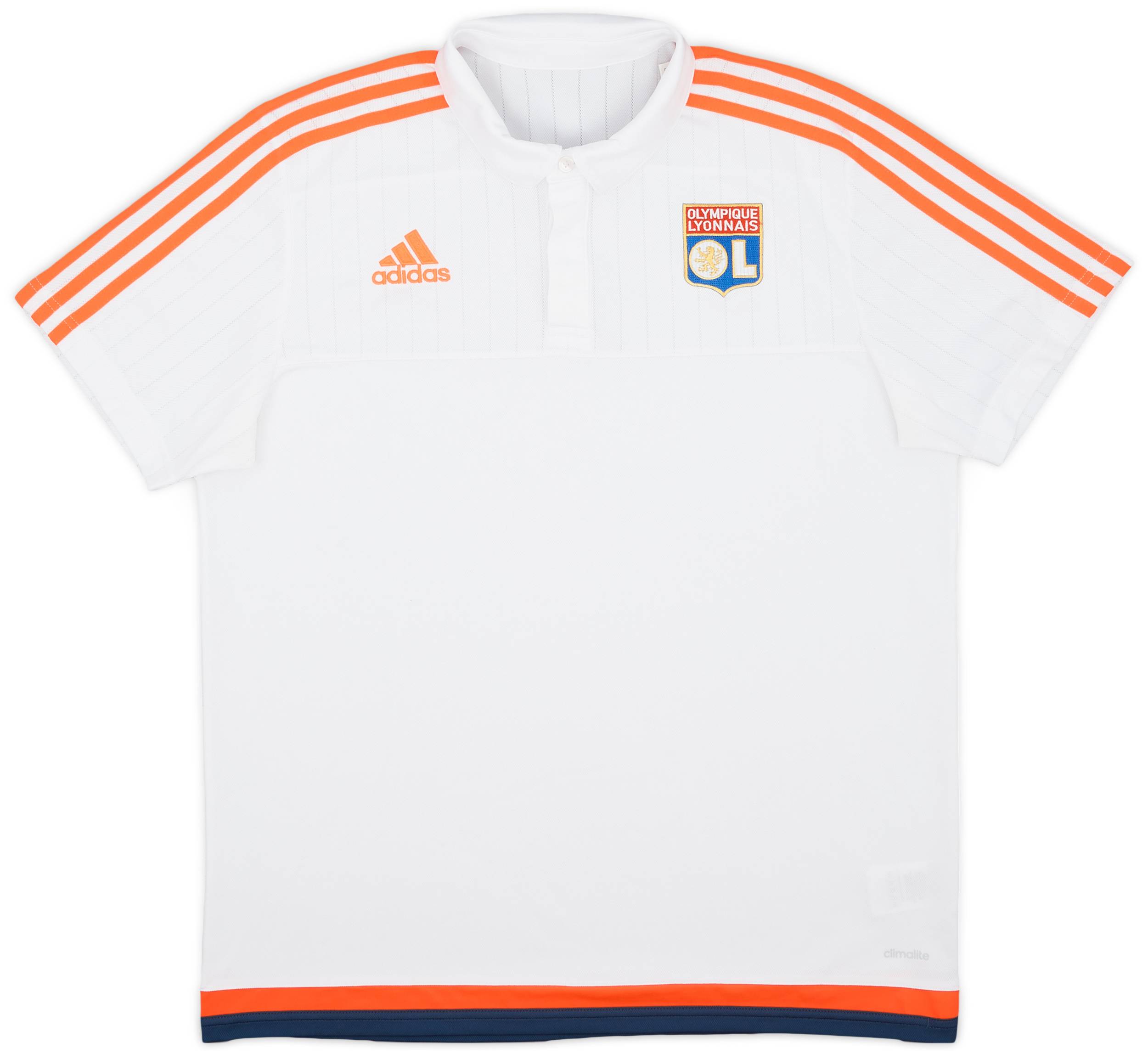 2015-16 Lyon adidas Polo Shirt - 9/10 - (L)