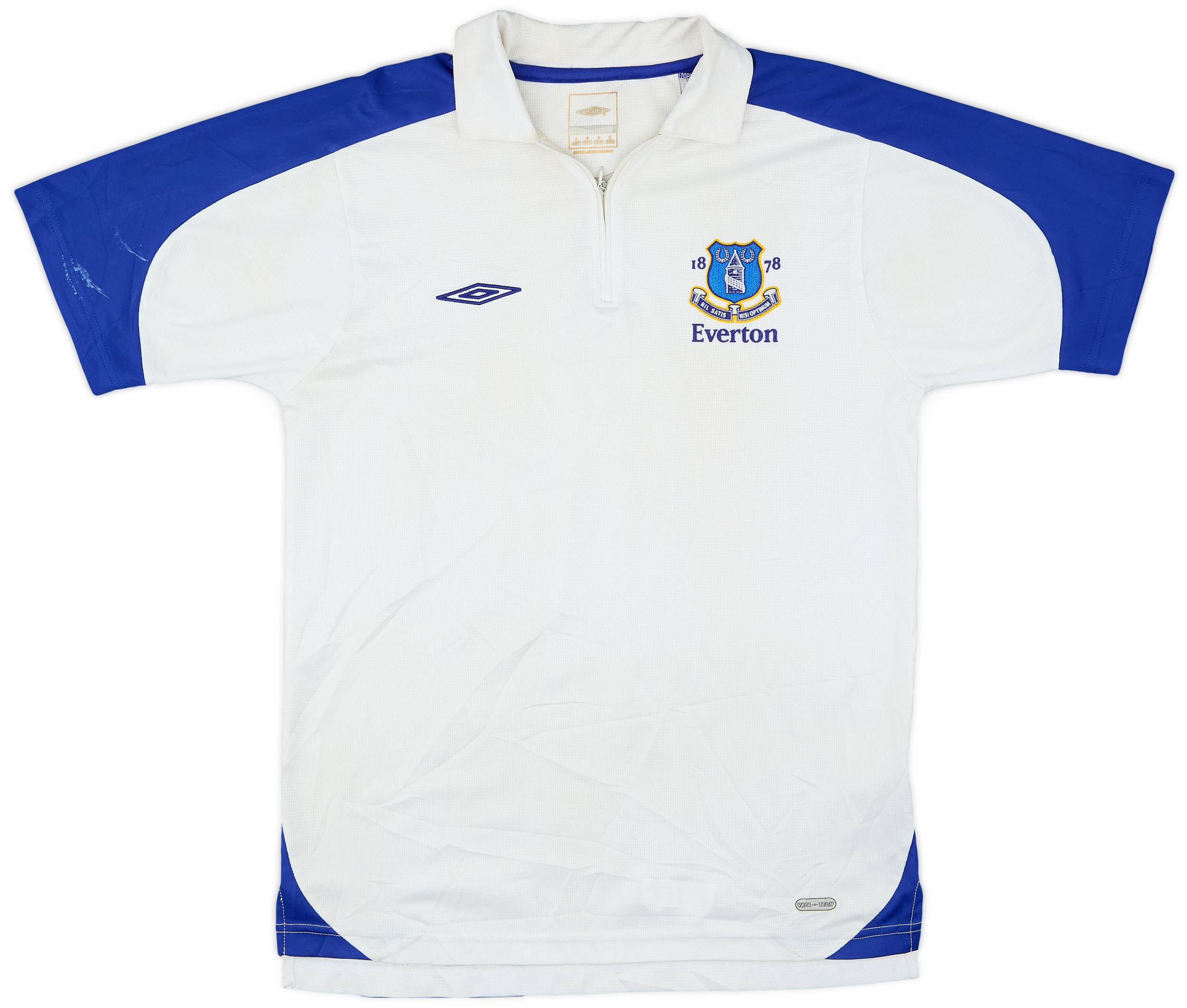 2005-06 Everton Umbro 1/4 Zip Polo Shirt - 6/10 - (S)