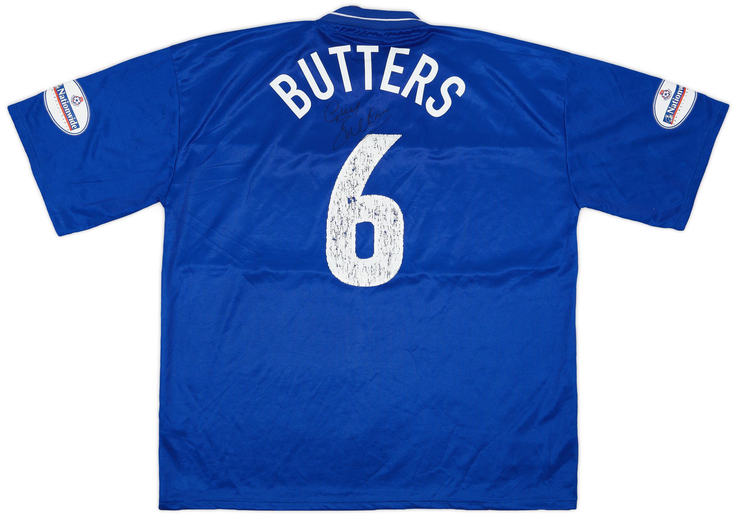 2001-02 Gillingham Match Worn Signed Home Shirt Butters #6
