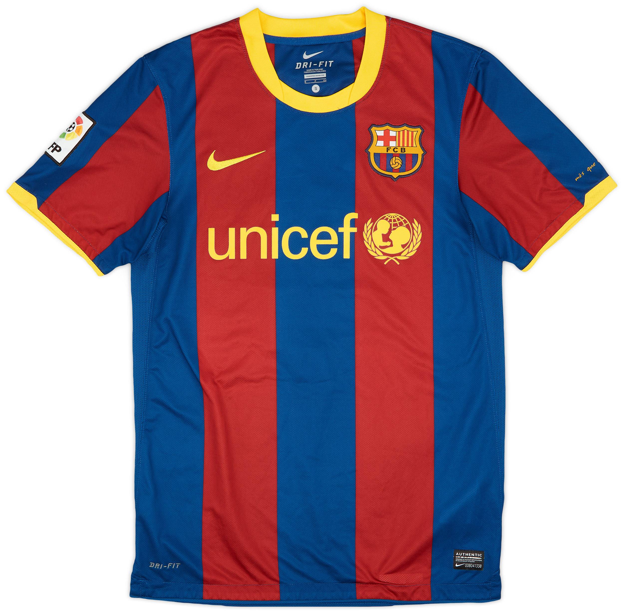 新品 10-11 バルセロナ A. INIESTA 8番シャツ 半袖 2010-11 Barcelona Home Shirt A.Iniesta #8 - 9/10 - (S)