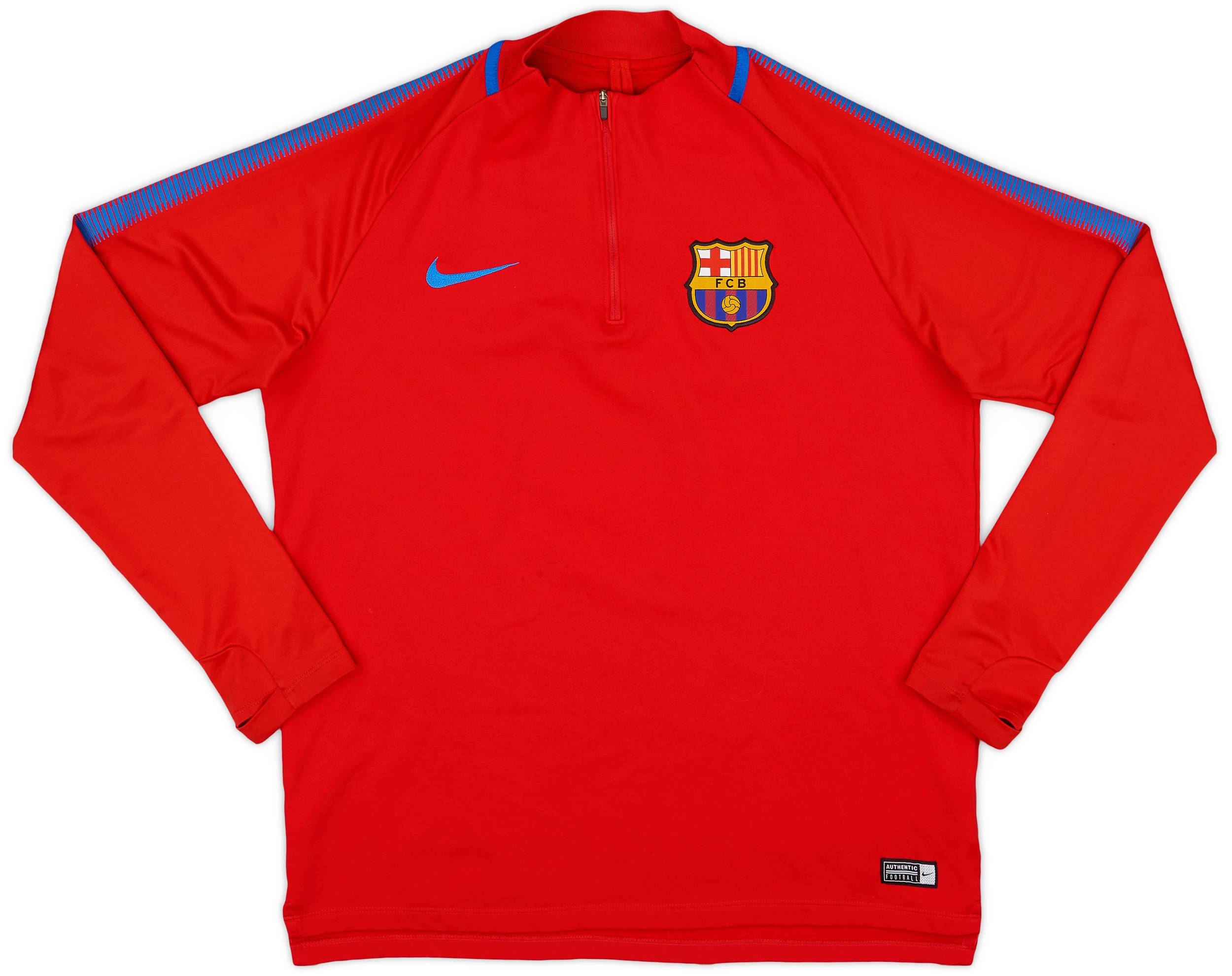 2017-18 Barcelona Nike 1/4 Zip Training Top - 7/10 - (L)