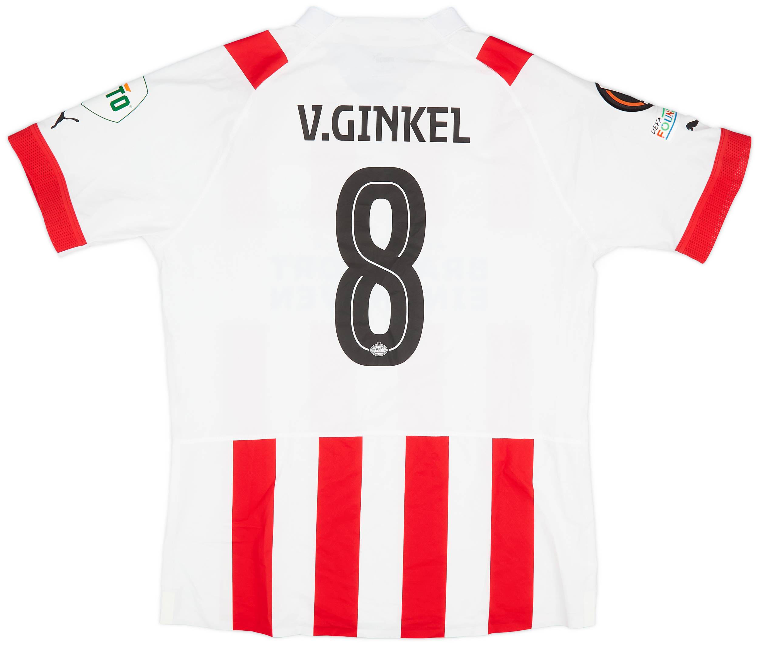 2022-23 PSV Match Issue Europa League Home Shirt V. Ginkel #8