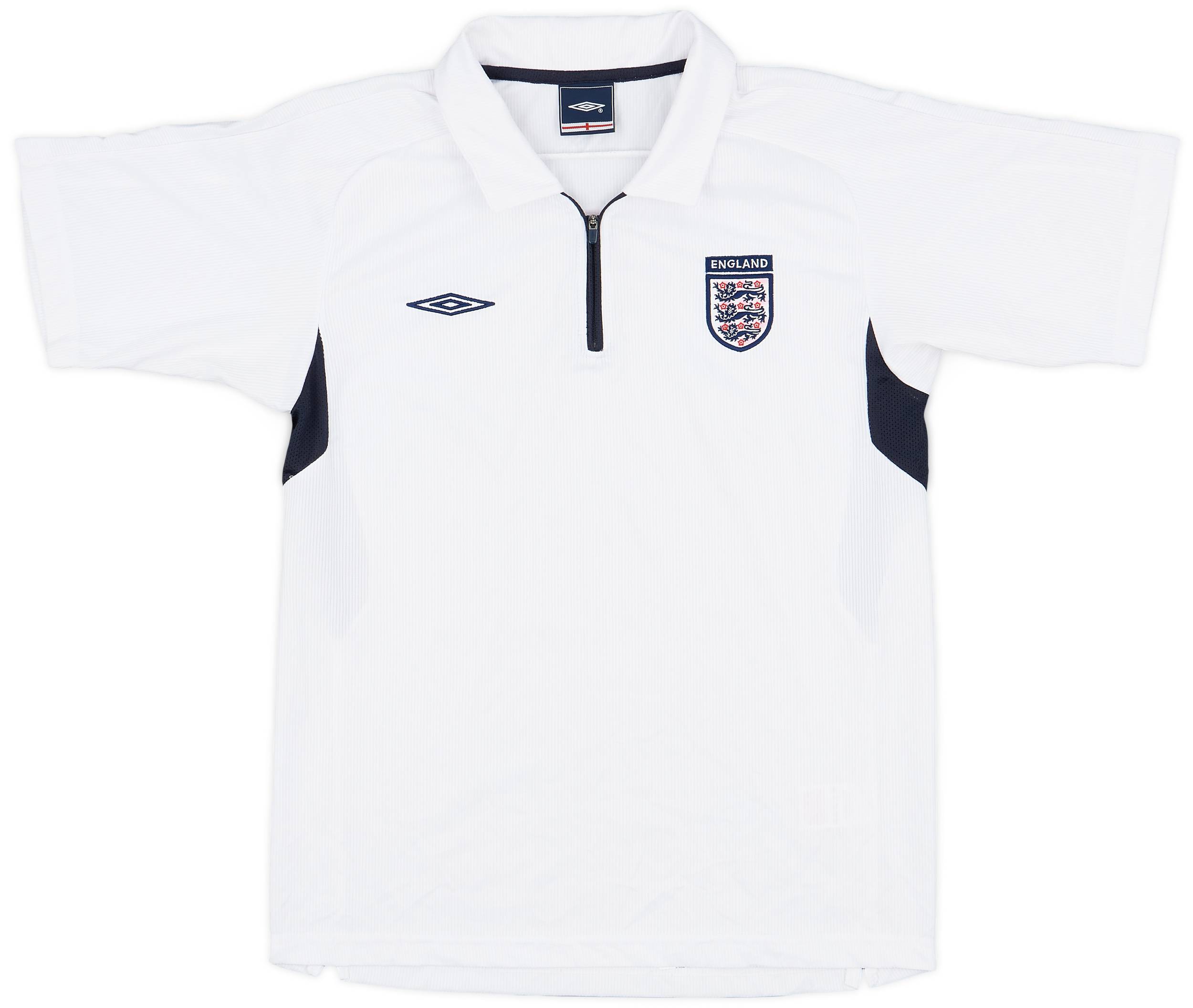 2004-05 England Umbro 1/4 Zip Polo Shirt - 9/10 - (S)