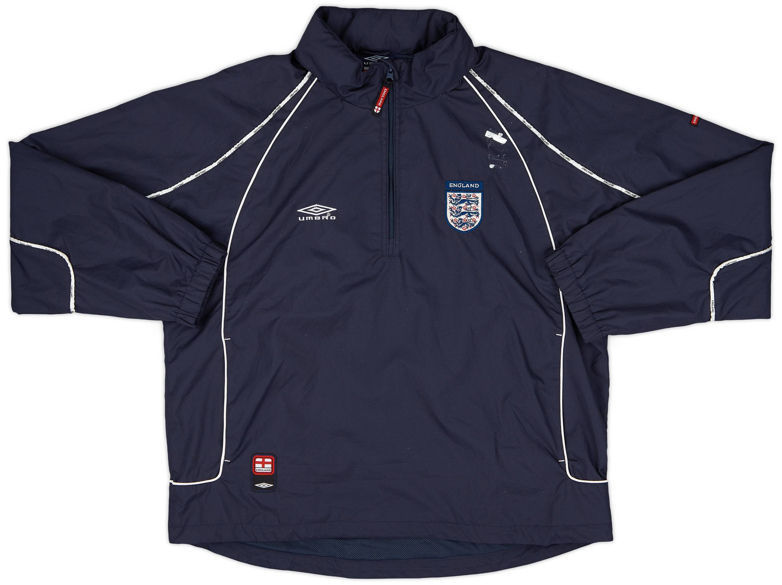 2004-06 England Umbro 1/4 Zip Hooded Rain Jacket - 5/10 - (L)