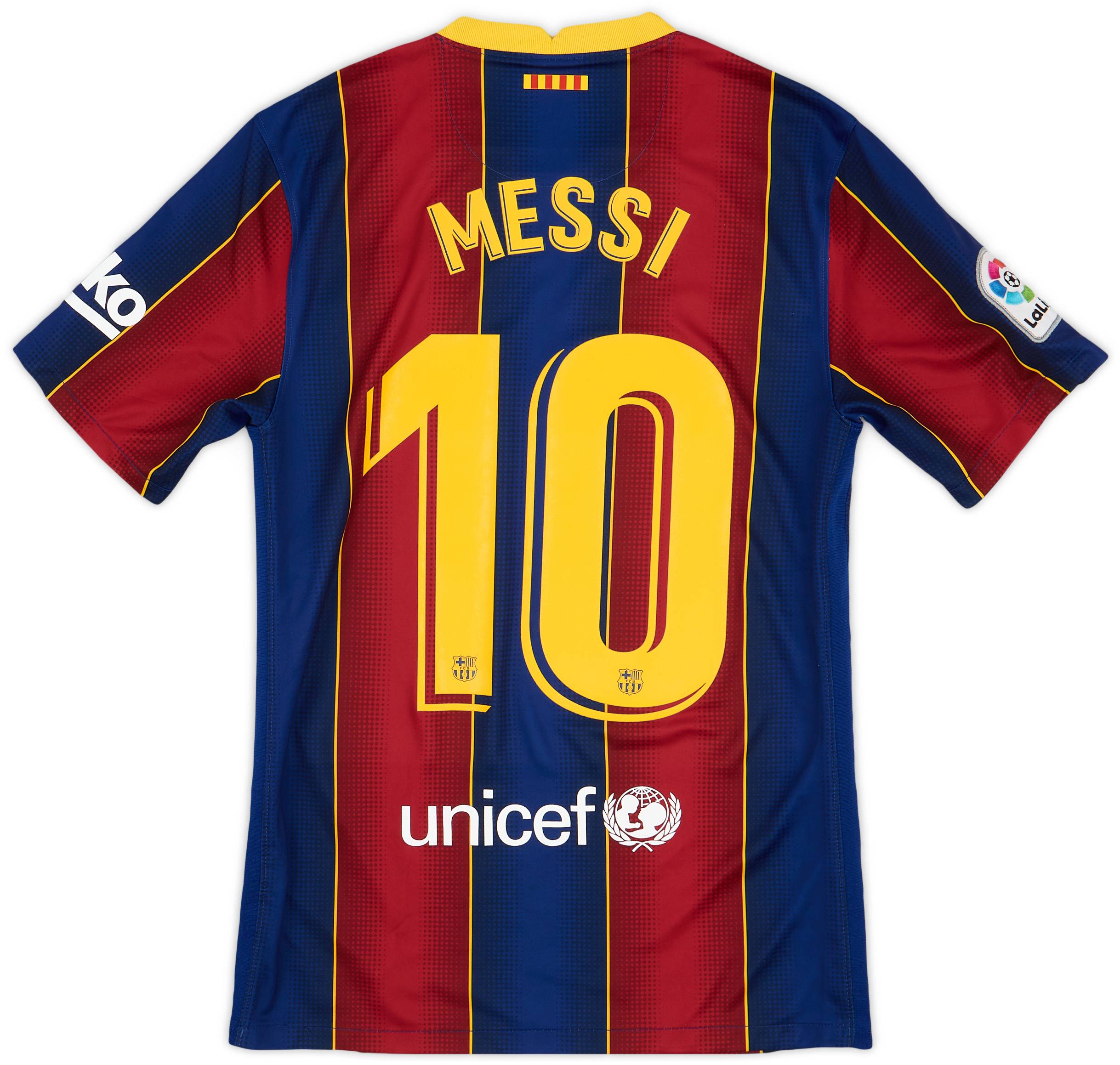 2020-21 Barcelona Home Shirt Messi #10 - 9/10 - (S)