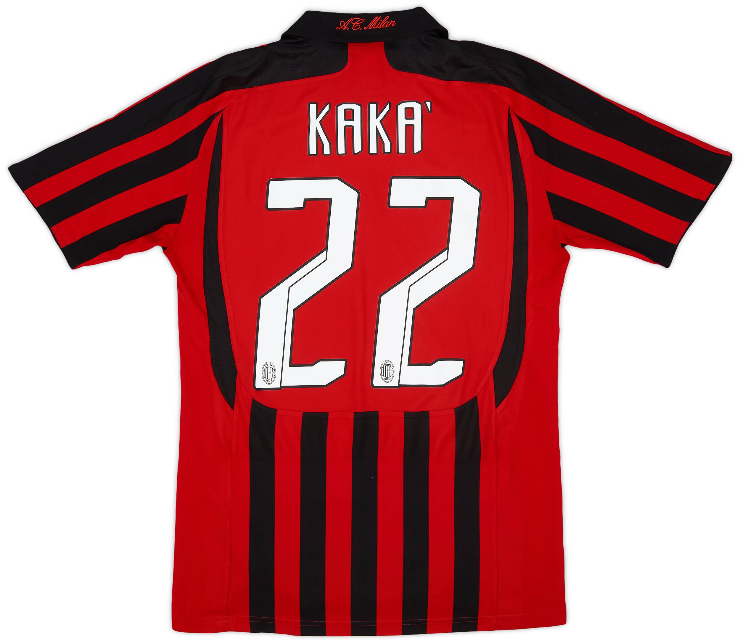 2007-08 AC Milan Home Shirt Kaka #22 - 6/10 - (S)