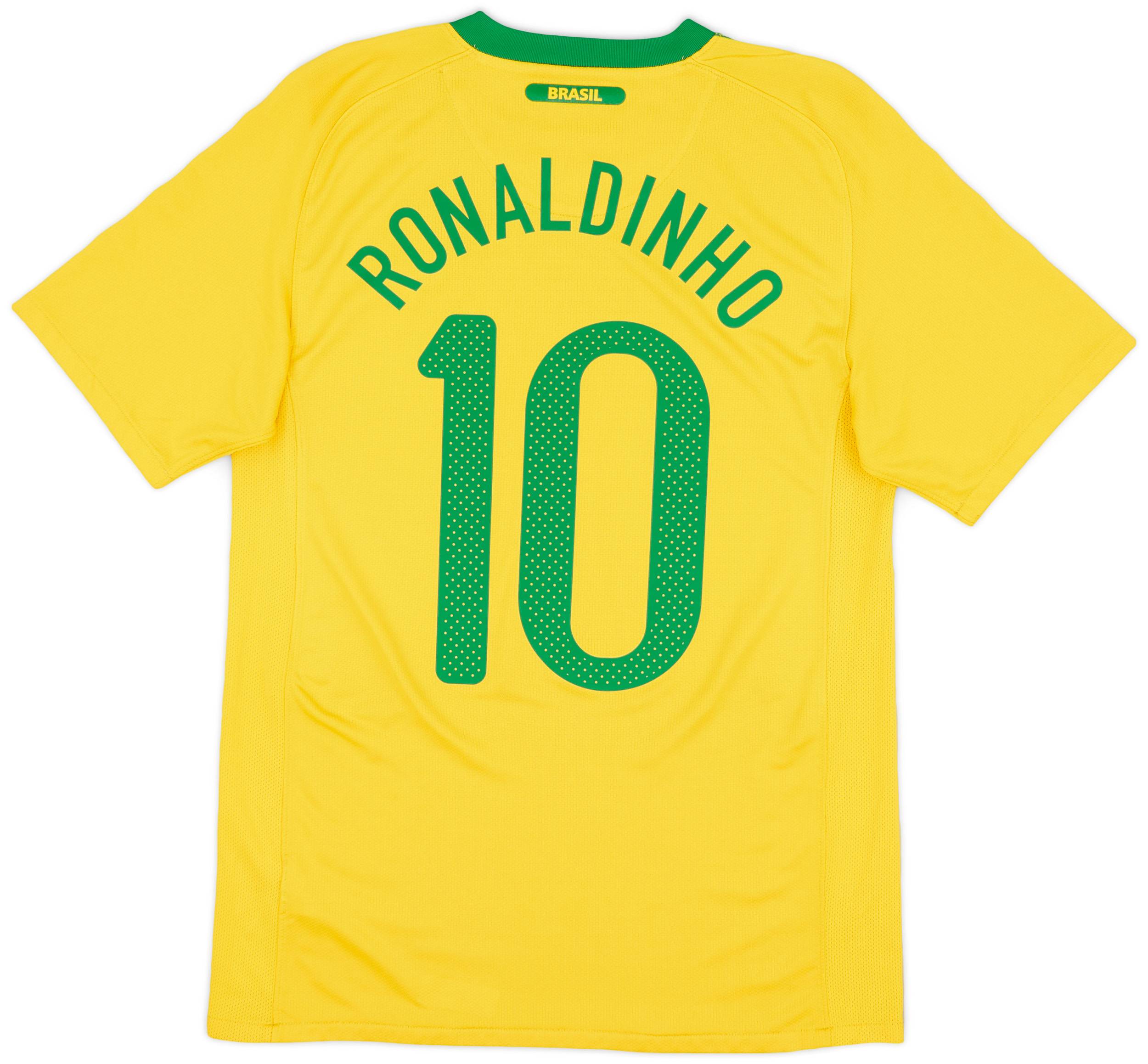 2010-11 Brazil Home Shirt Ronaldinho #10 - 7/10 - (S)