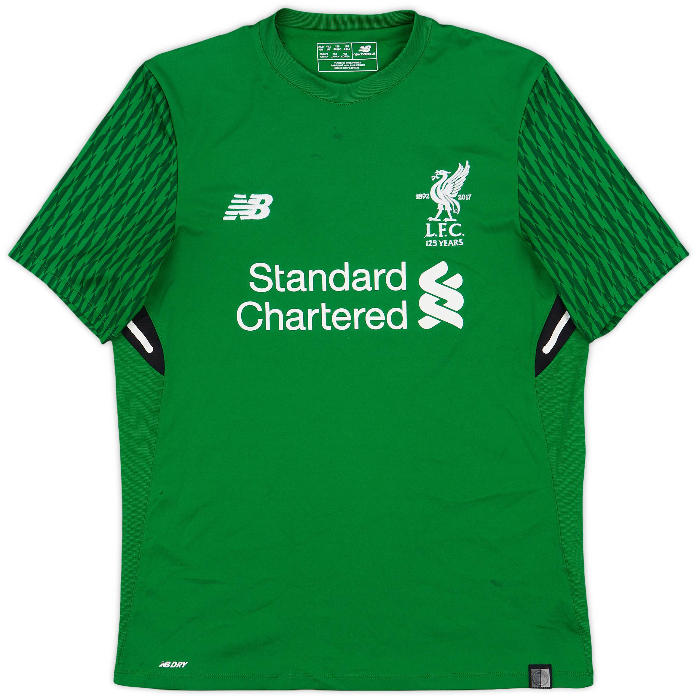 2017-18 Liverpool '125 Years' GK S/S Shirt - 8/10 - (XL.Boys)