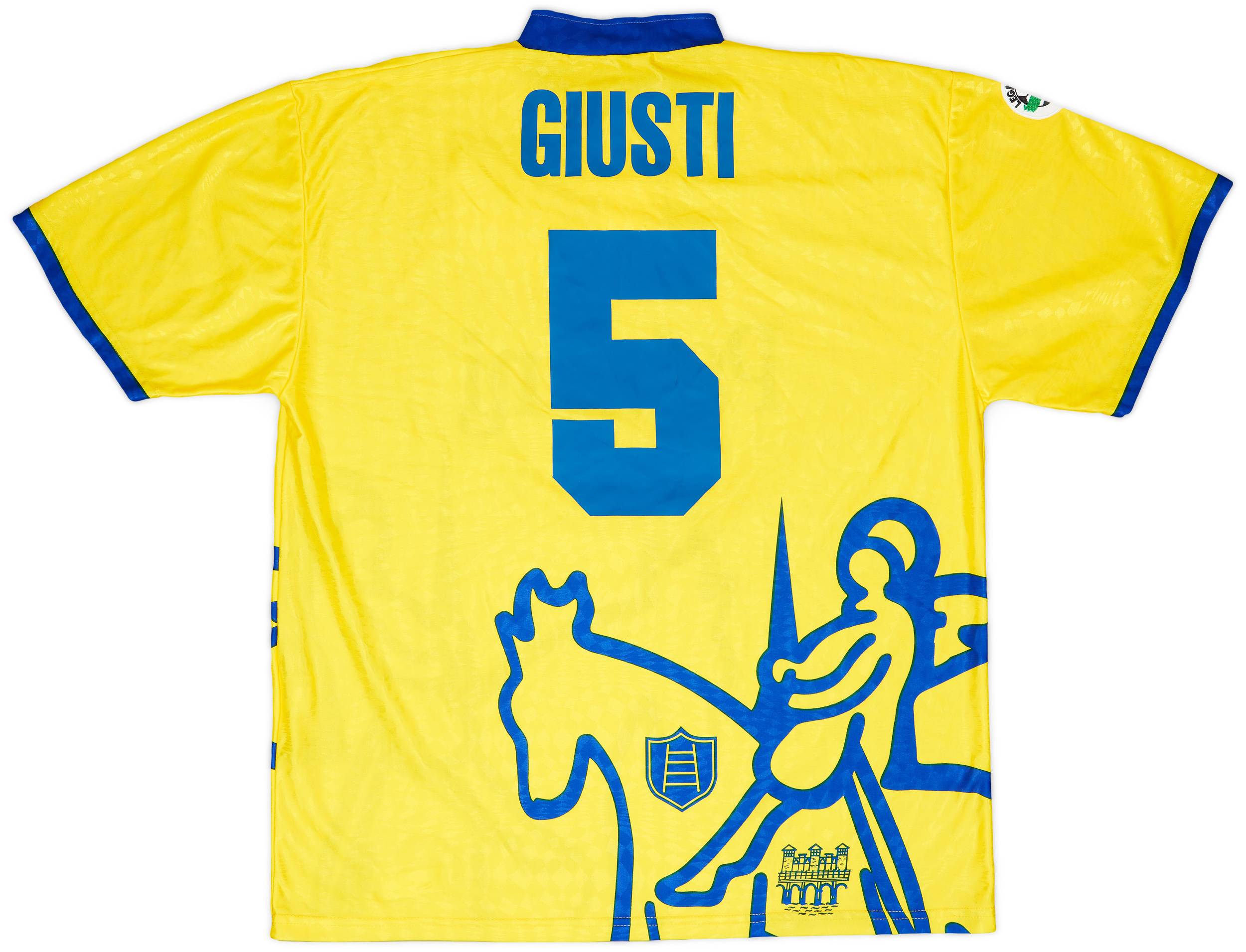 1998-99 Chievo Verona Match Worn Home Shirt Giusti #5