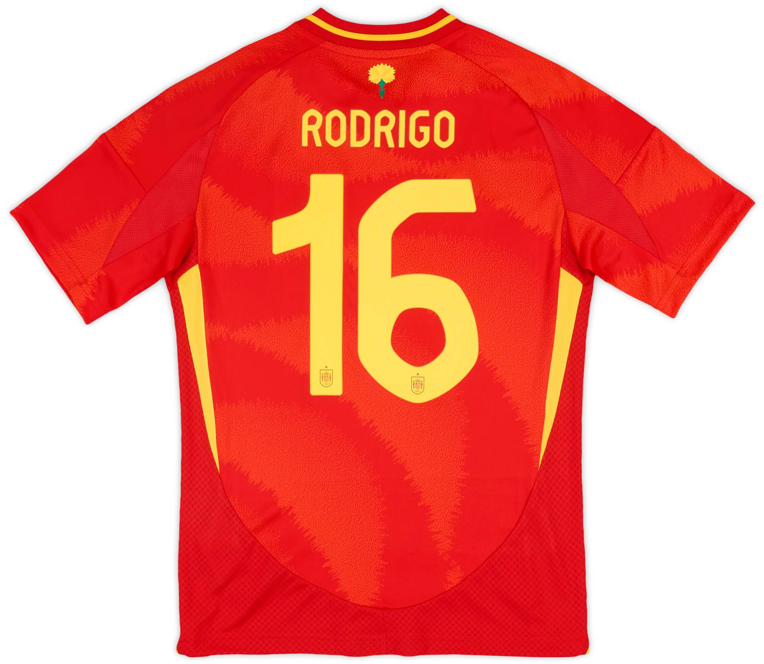 スペイン代表 RODRIGO 16番 シャツ 2024-25 Spain Home Shirt Rodrigo