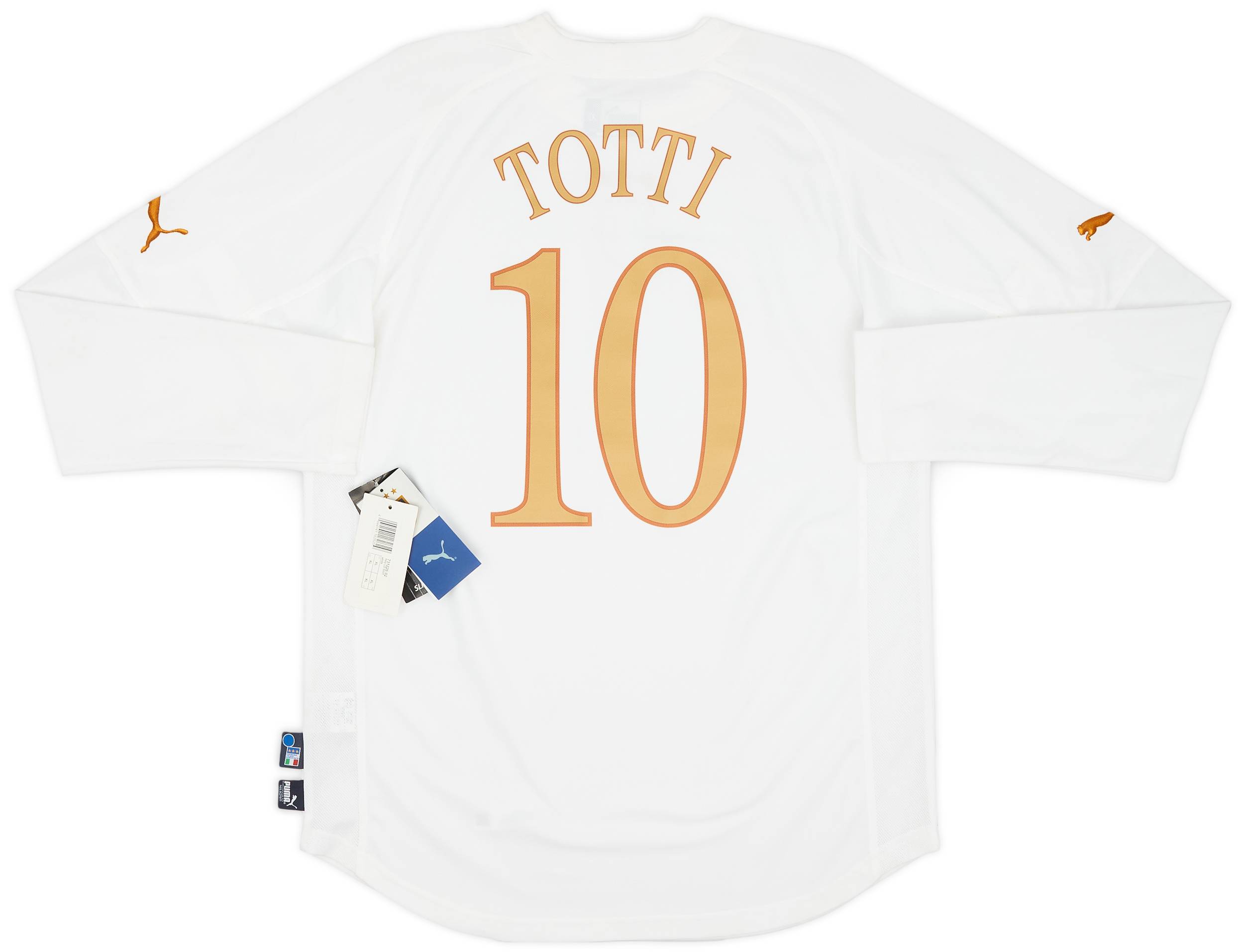 2004-06 Italy Away L/S Shirt Totti #10 (XL)