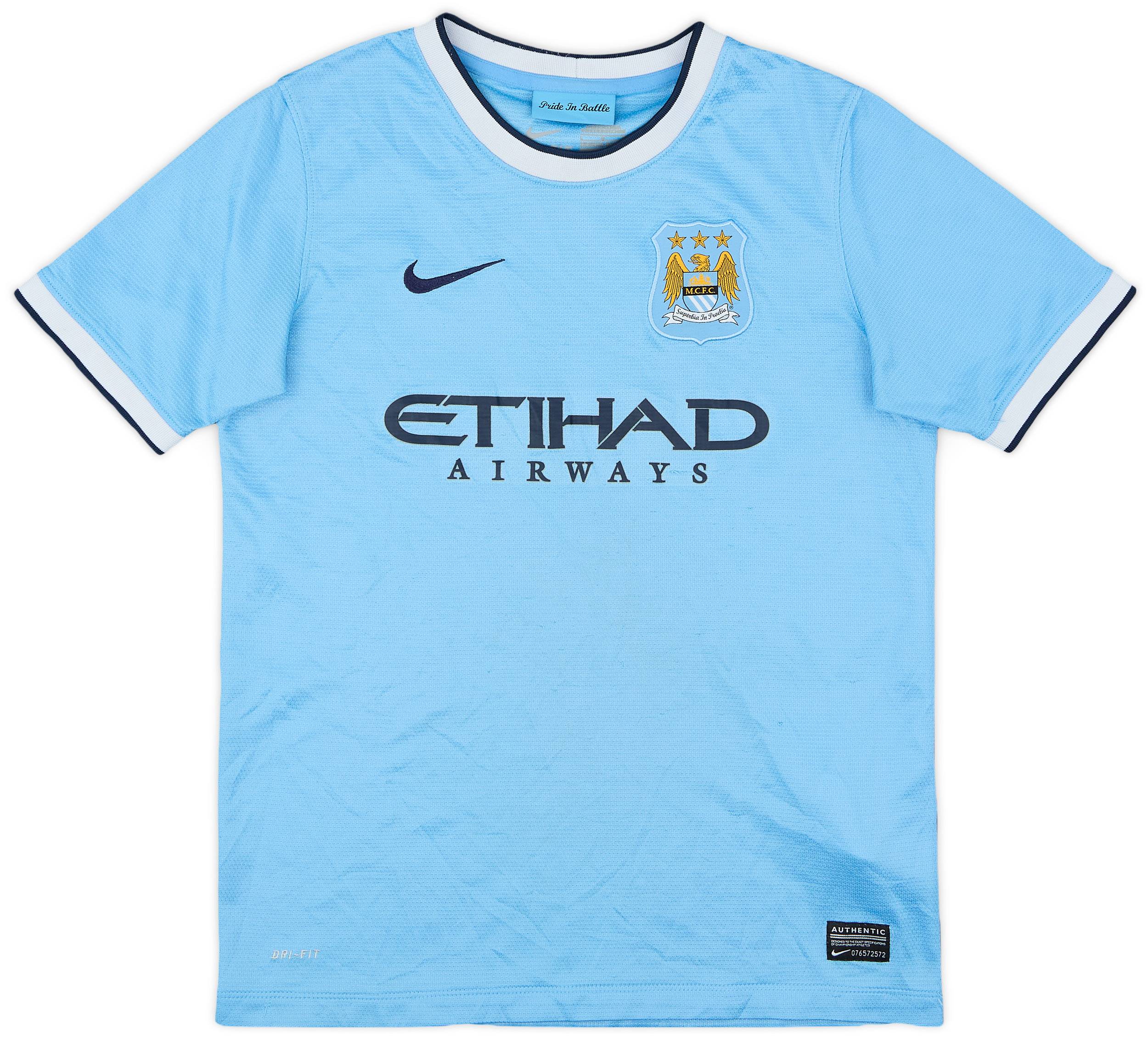 2013-14 Manchester City Home Shirt - 6/10 - (L.Boys)