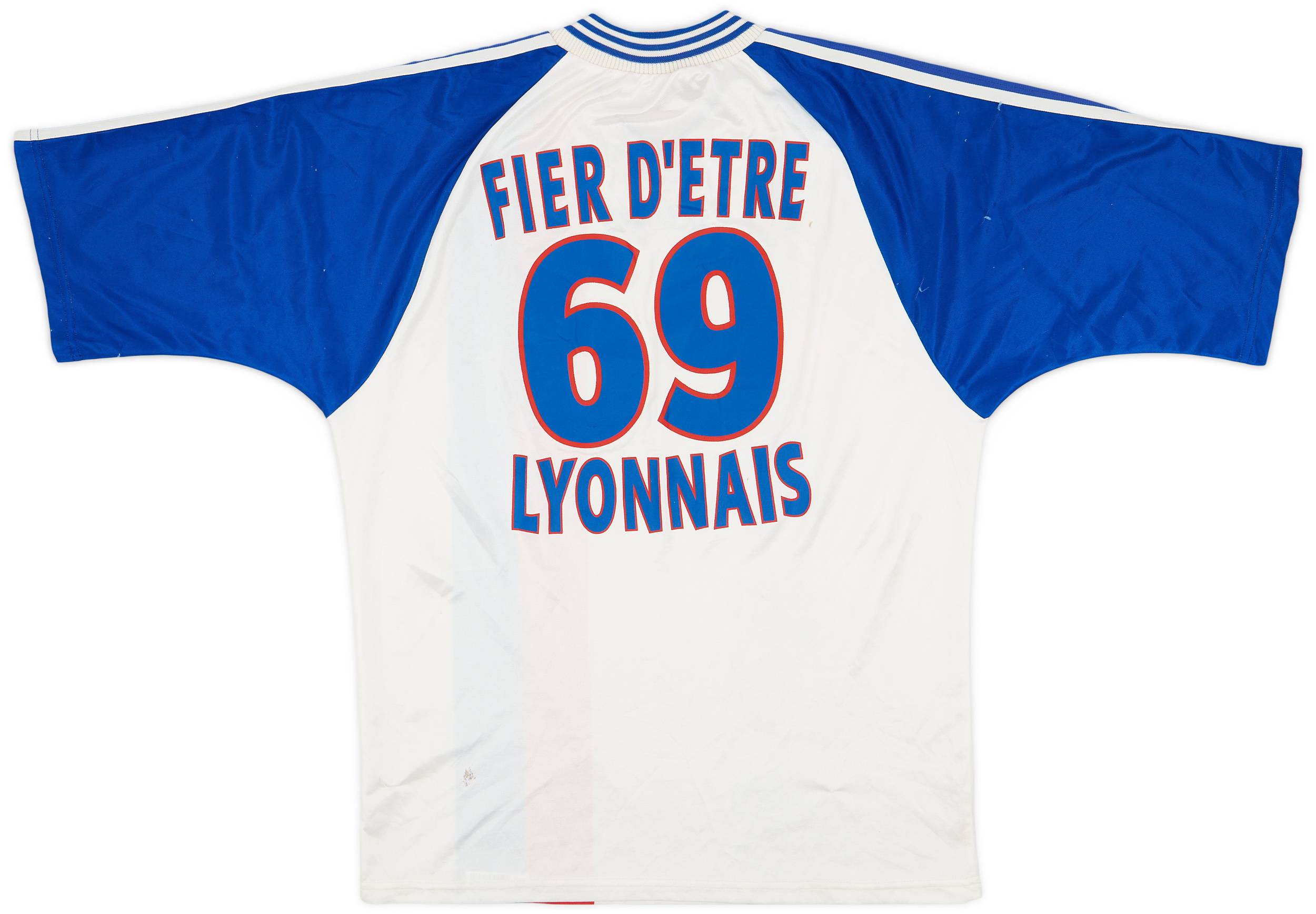 1996-97 Lyon Home Shirt Fier D'Etre Lyonnais #69 - 8/10 - (M)