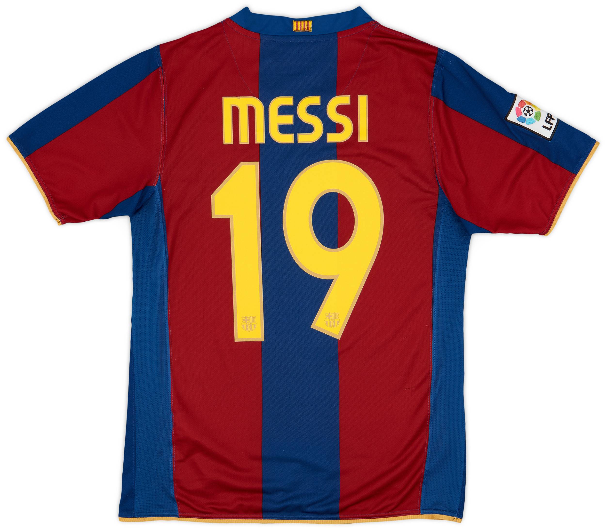 2007-08 Barcelona Home Shirt Messi #19 - 5/10 - (S)