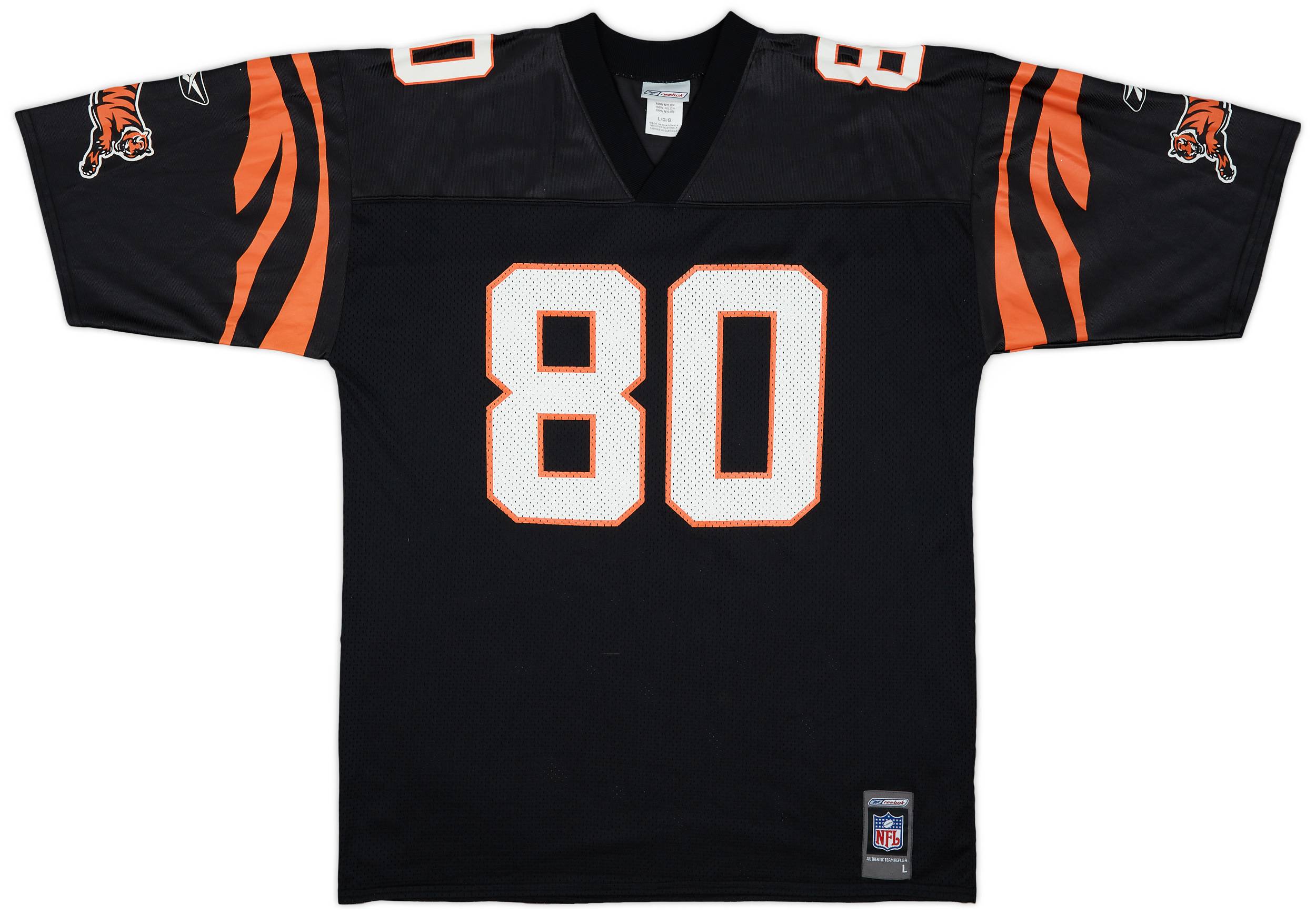 2001 Cincinnati Bengals Warrick #80 Reebok Home Jersey - 9/10 - (L)