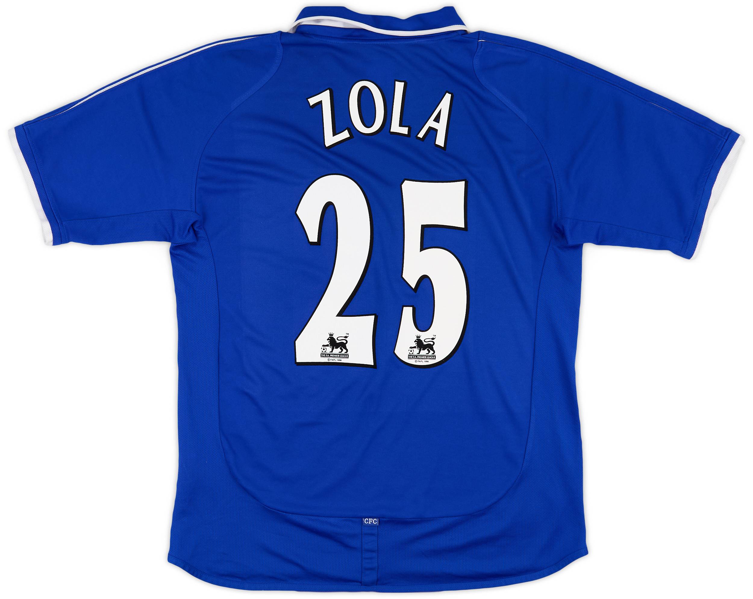 【ギフト】 Zola Shirt Home Chelsea 2001-03 #25 (L) - 6/10 - サッカー