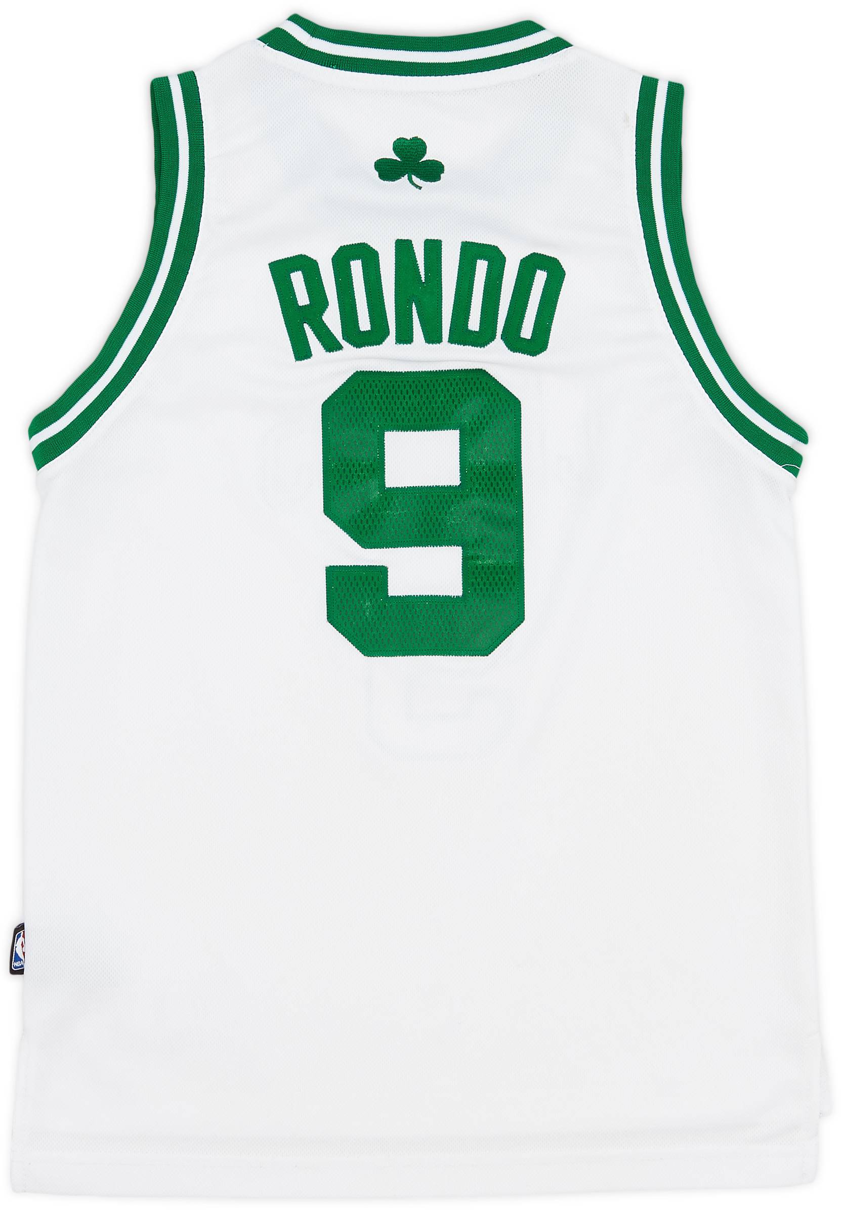 2010-14 Boston Celtics Rondo #9 adidas Swingman Home Jersey - 8/10