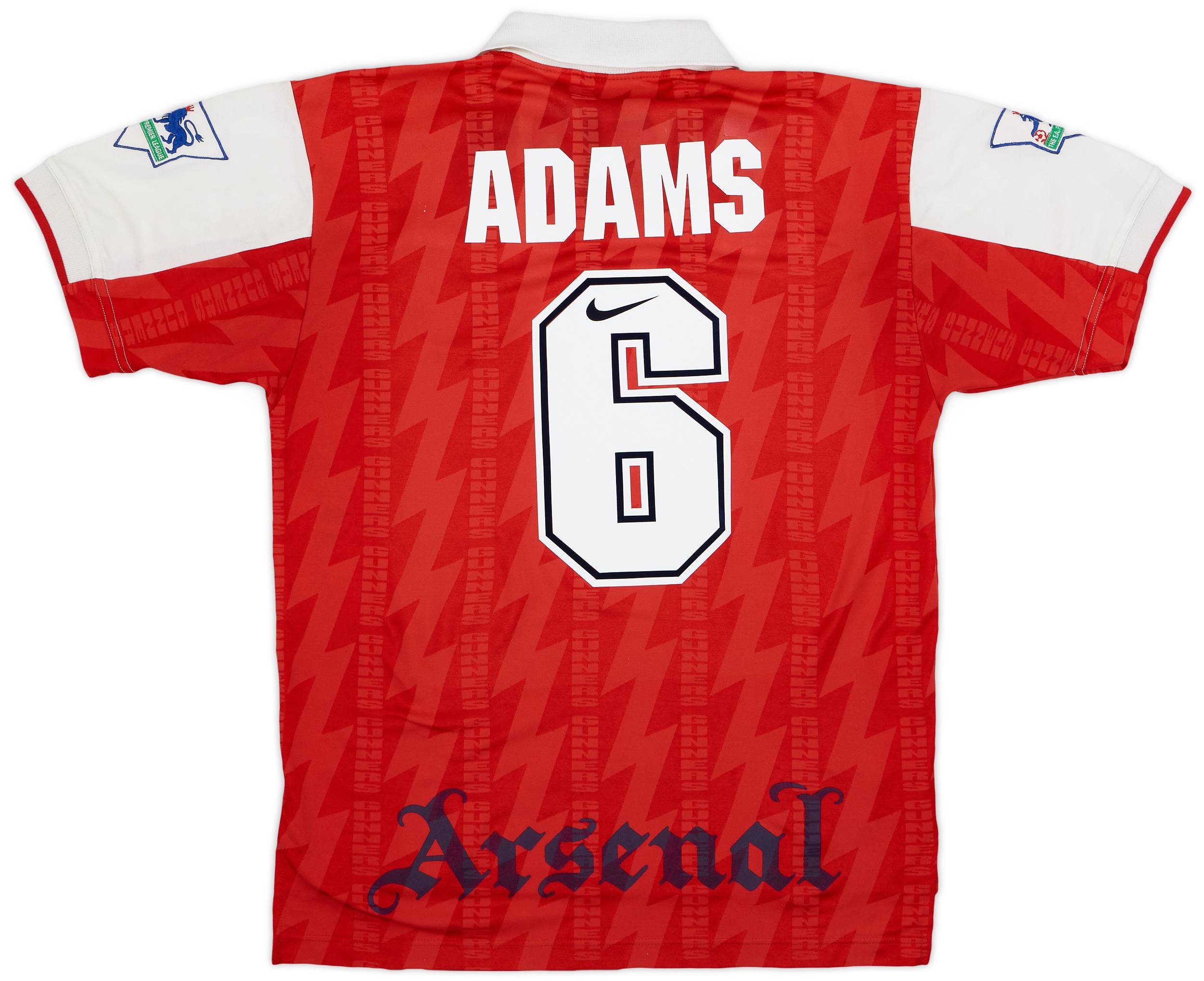 1994-96 Arsenal Home Shirt Adams #6 - 7/10 - (M)