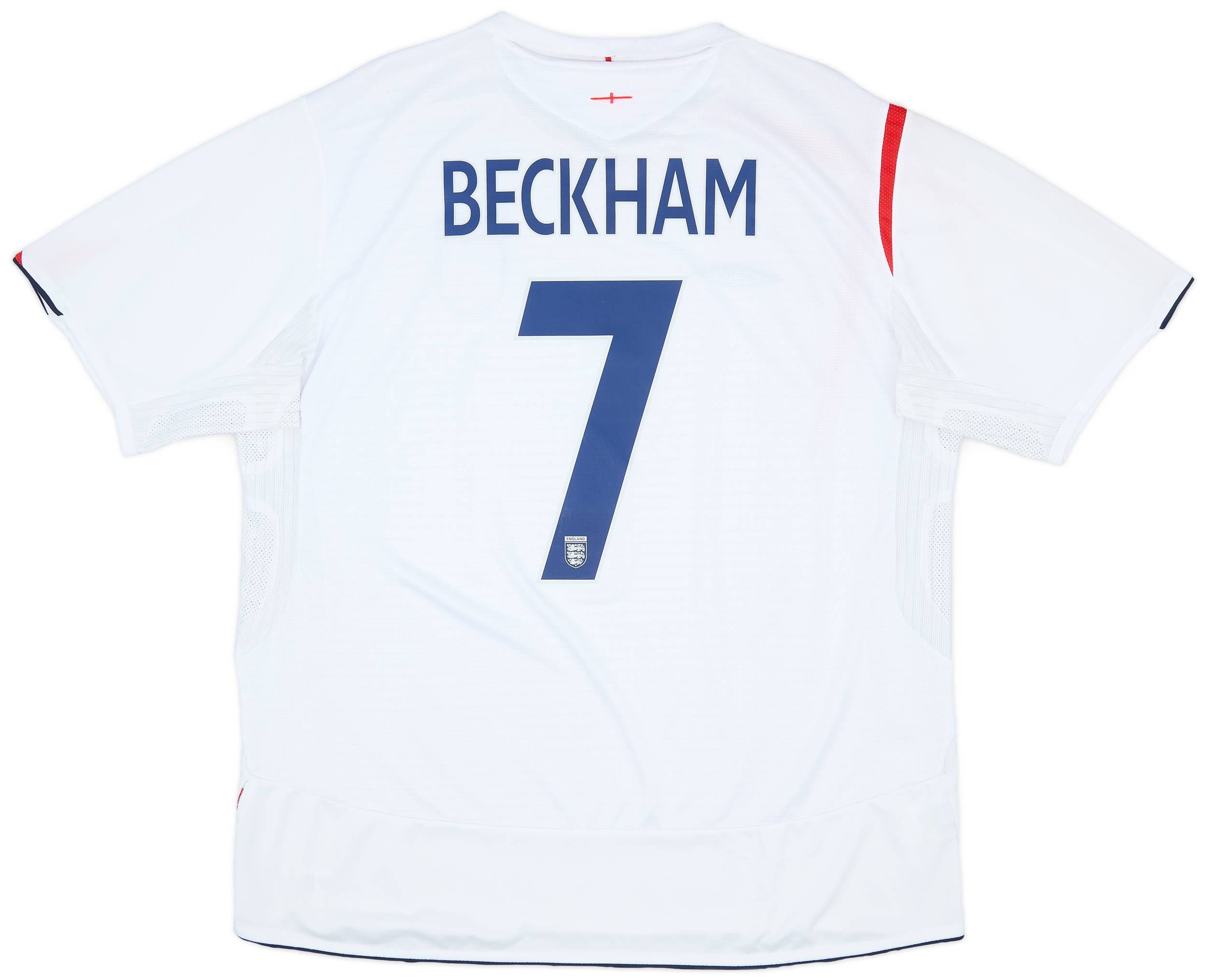 2005-07 England Home Shirt Beckham #7 - 7/10 - (XXL)