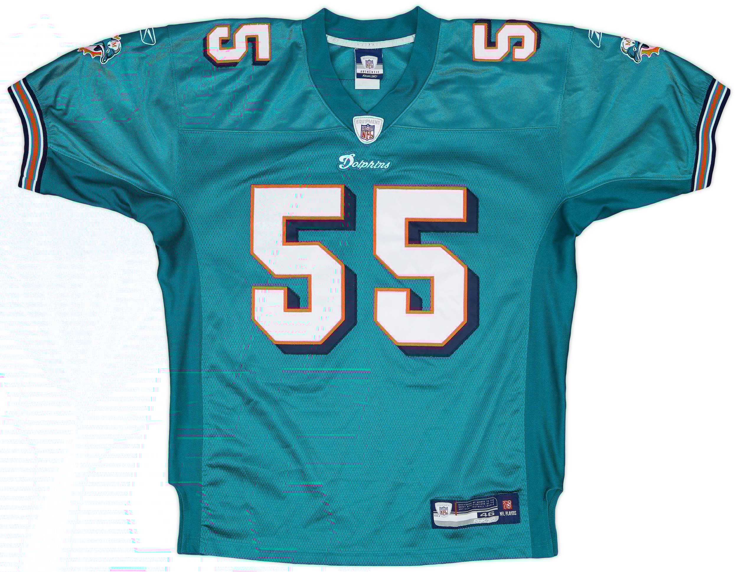 2007 Miami Dolphins Porter #55 Reebok Authentic Home Jersey - 8/10 - (S)