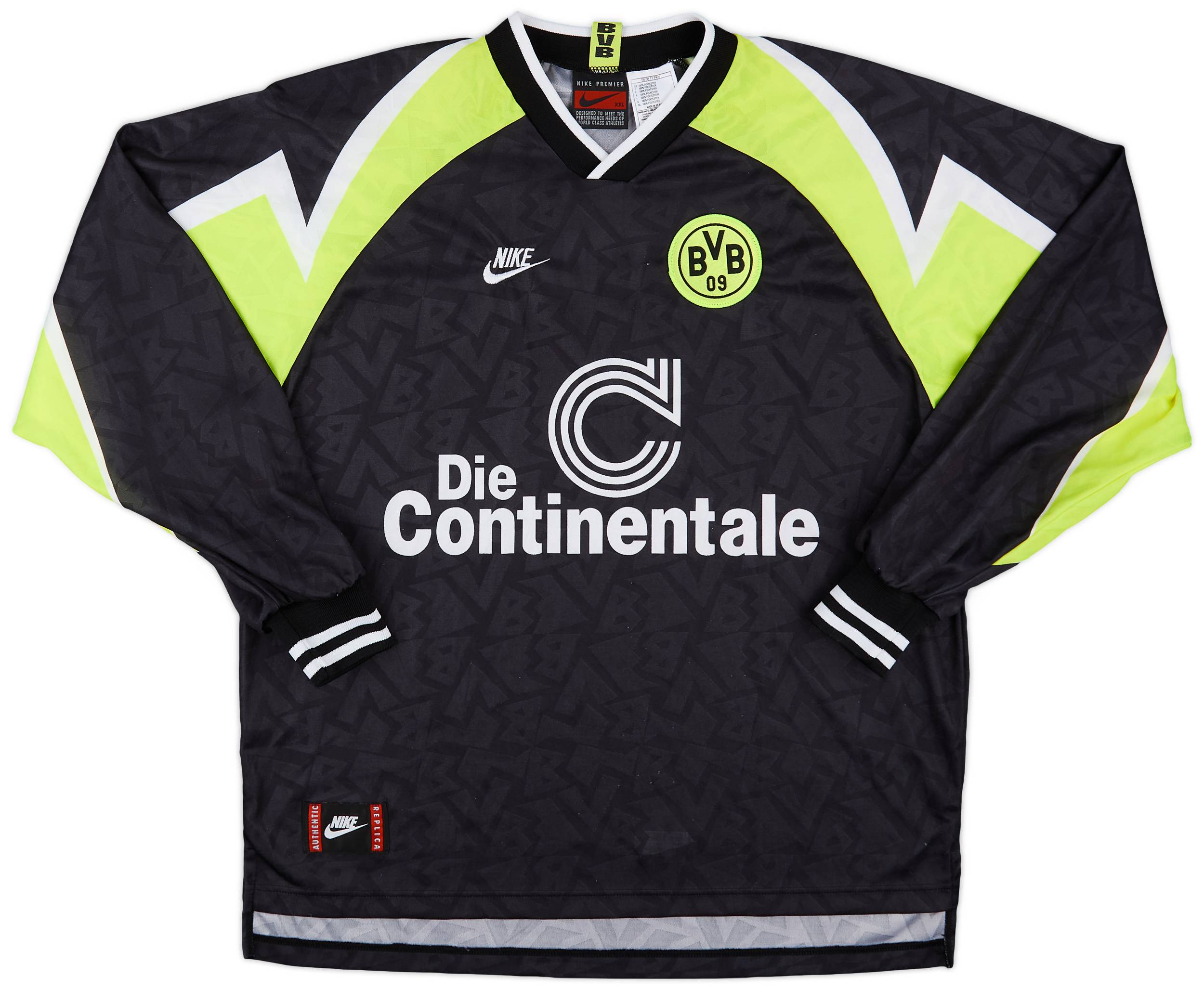 1995-96 Borussia Dortmund Away L/S Shirt - 7/10 - (XXL)