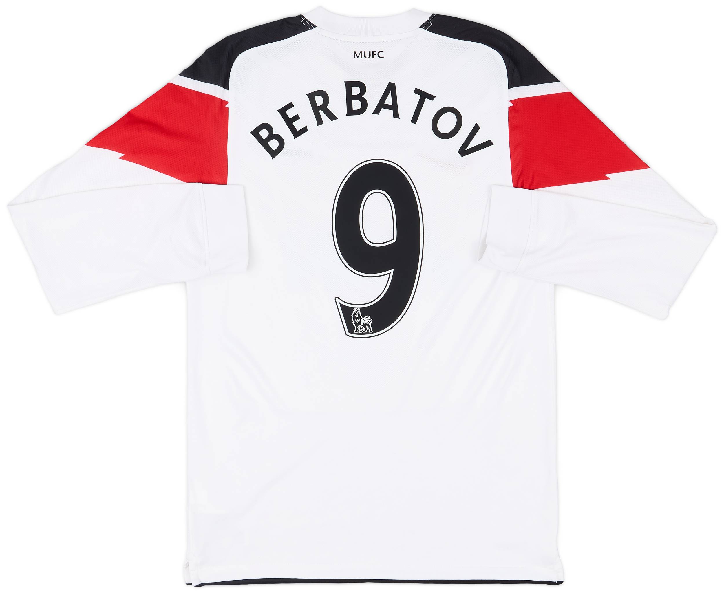 2010-12 Manchester United Away L/S Shirt Berbatov #9 - 9/10 - (S)