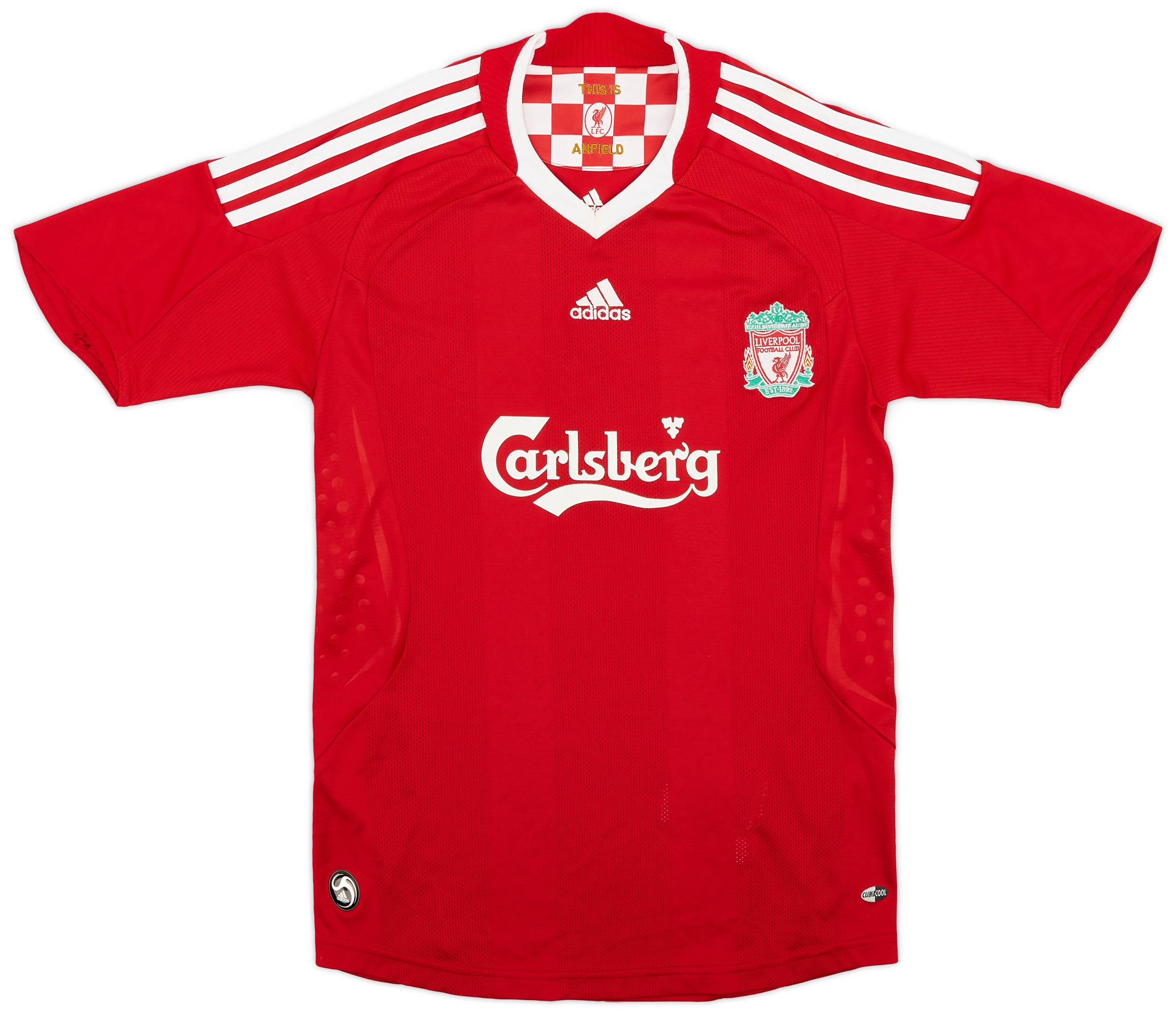2008-10 Liverpool Home Shirt - 8/10 - (M.Boys)