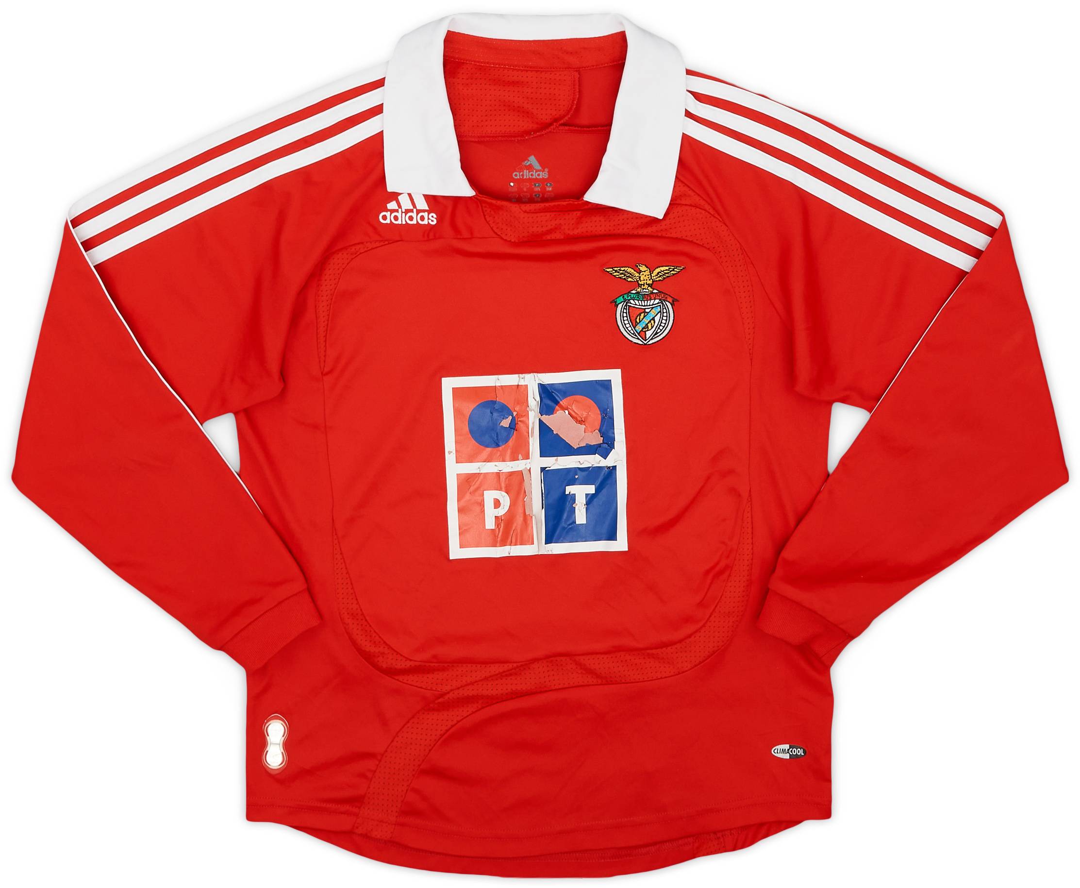 2007-08 Benfica Home L/S Shirt - 3/10 - (M.Boys)