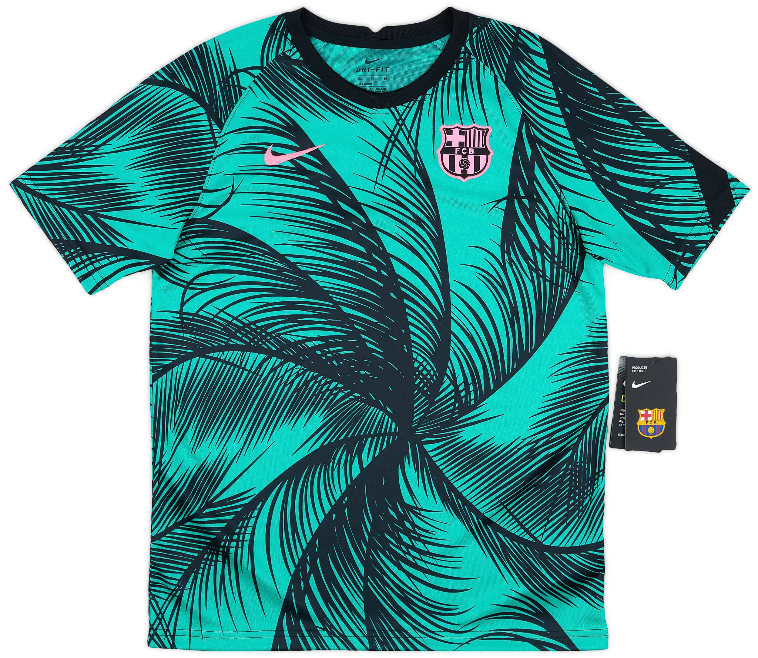2020 21 Barcelona Nike Pre Match Shirt KIDS