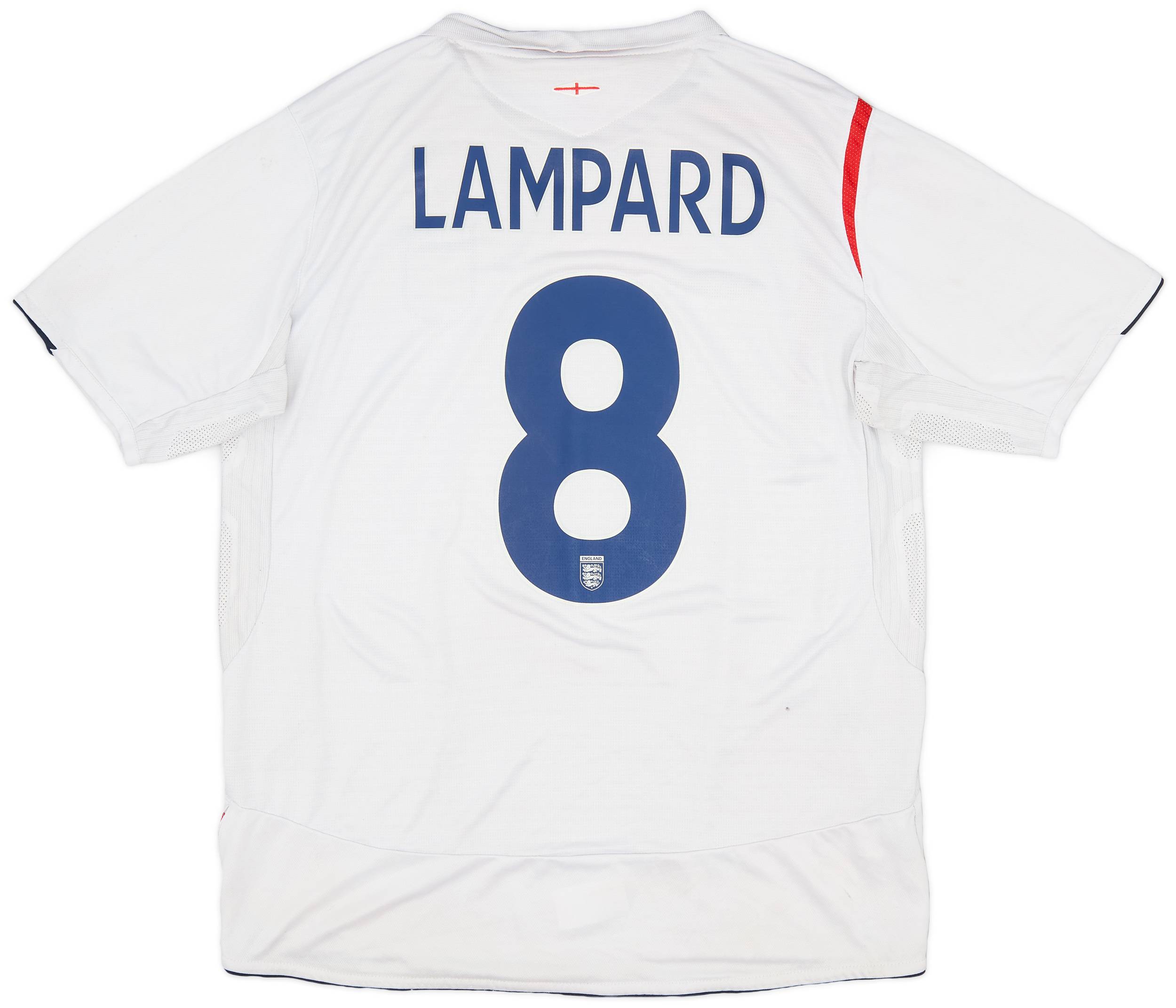 2005-07 England Home Shirt Lampard #8 - 5/10 - (XL)