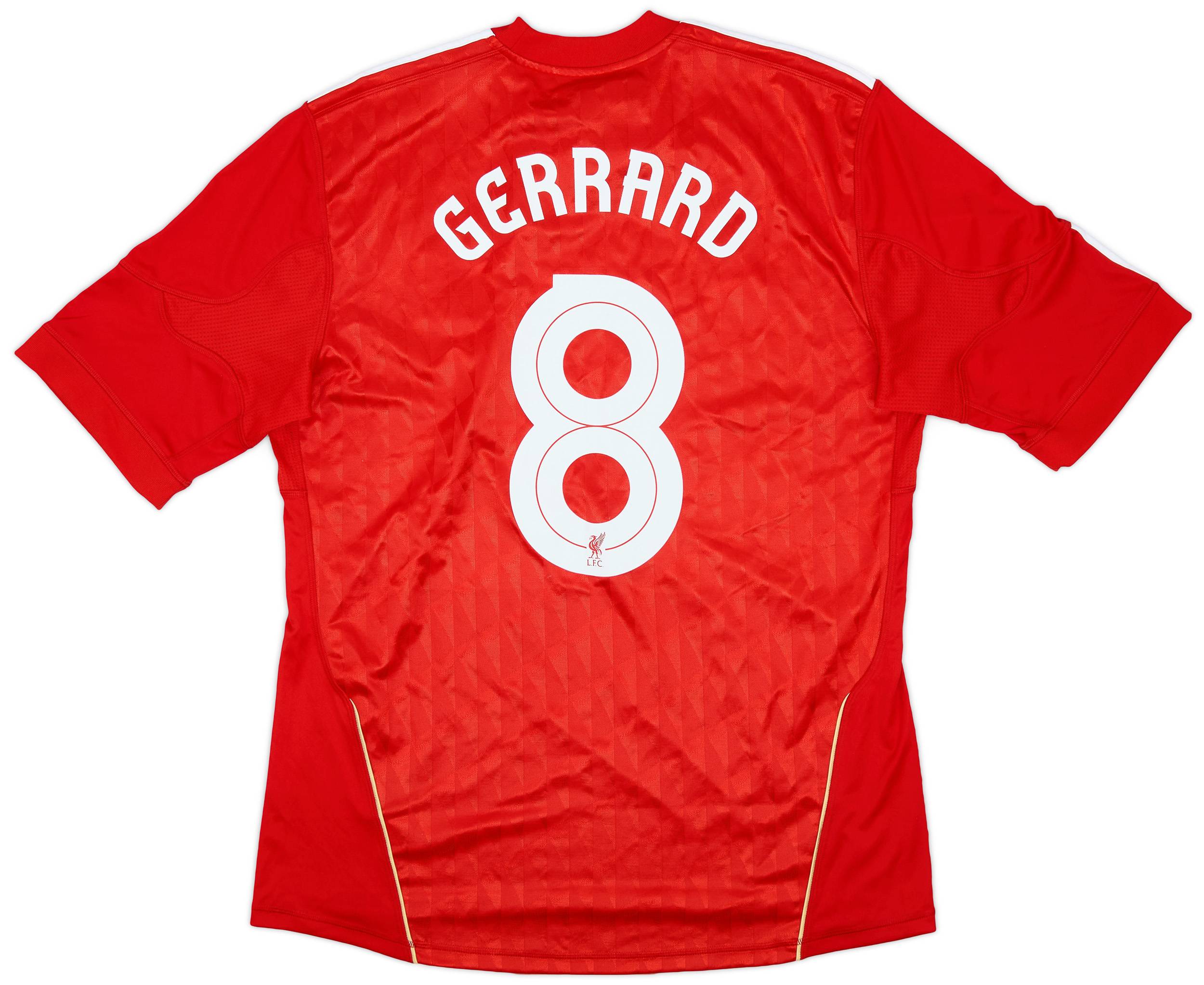 2010-12 Liverpool Home Shirt Gerrard #8 - 6/10 - (L)
