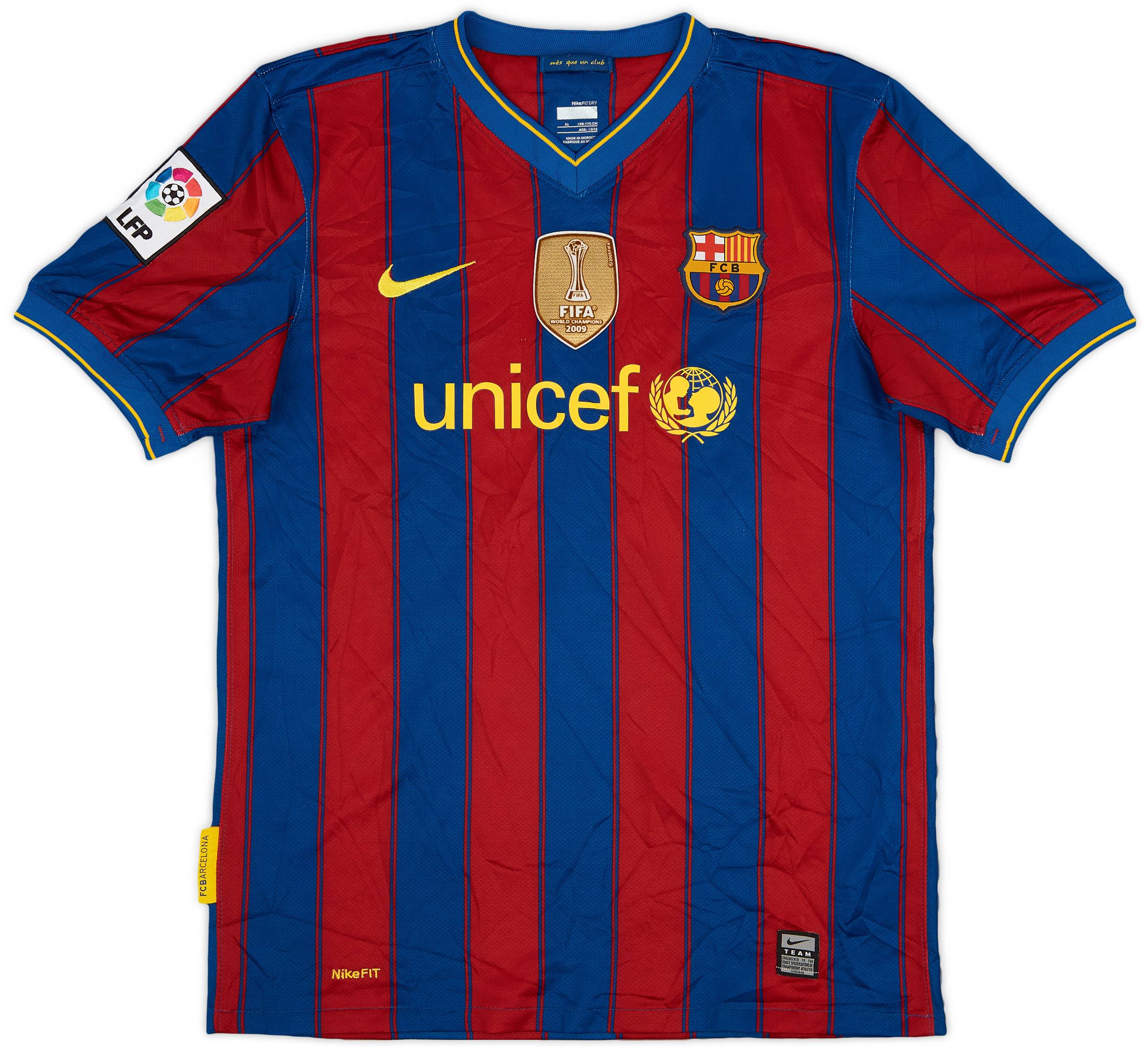 2009-10 Barcelona Home Shirt - 8/10 - (XL.Boys)