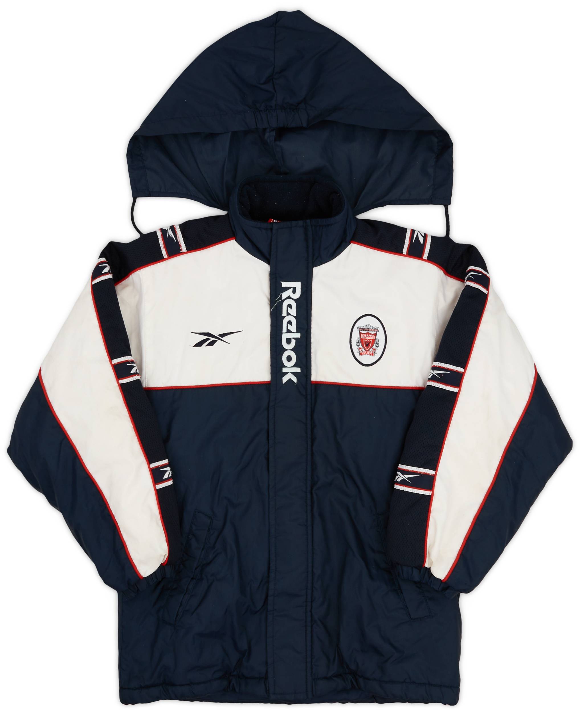 1998-99 Liverpool Reebok Padded Bench Coat - 6/10 - (L.Boys)