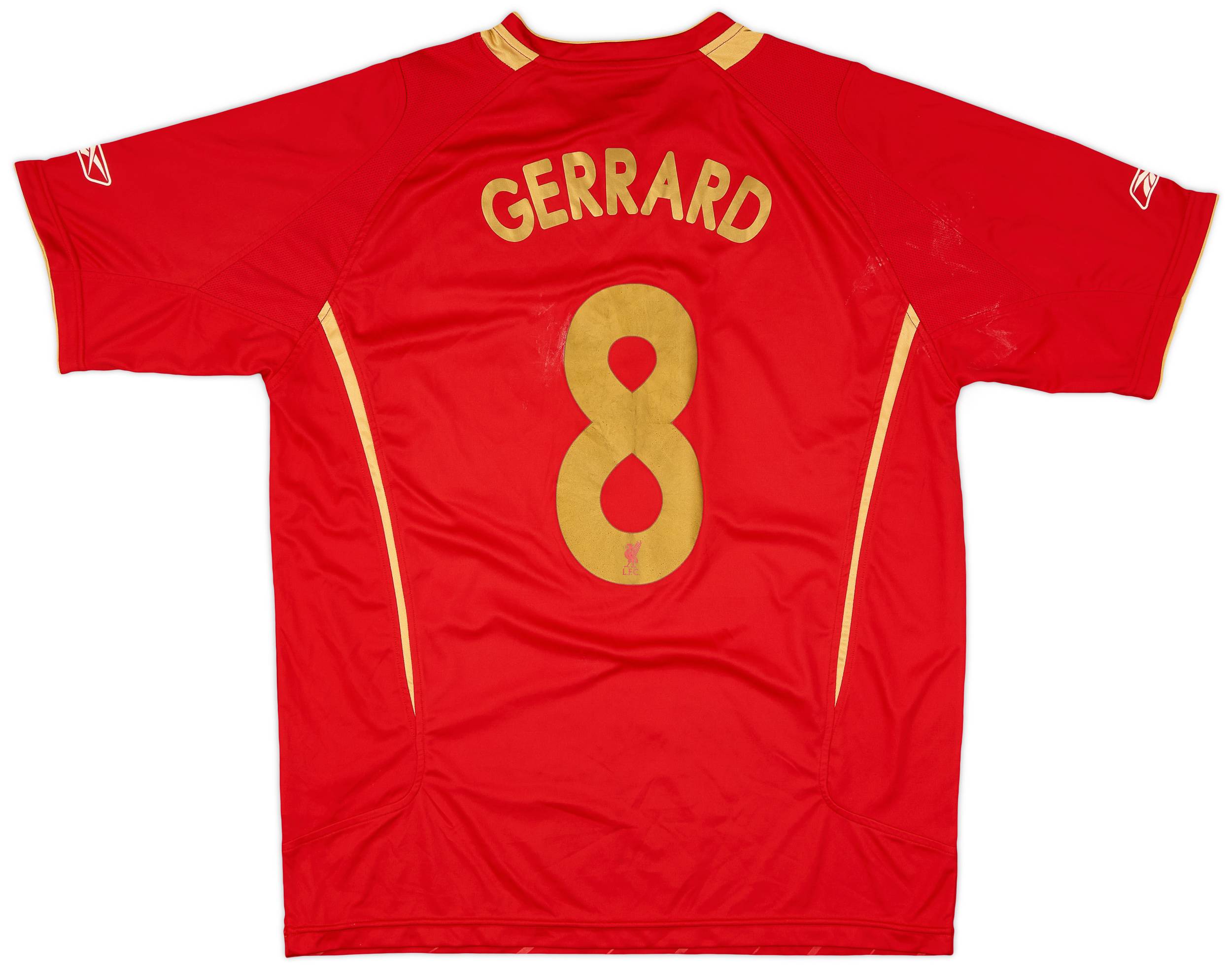 2005-06 Liverpool CL Home Shirt Gerrard #8 - 5/10 - (L)