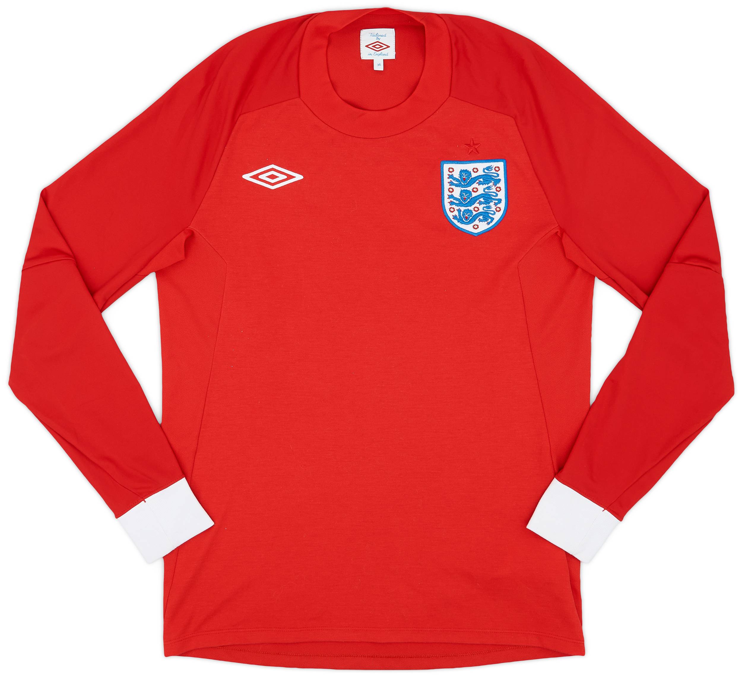 2010-11 England Away L/S Shirt - 9/10 - (S)
