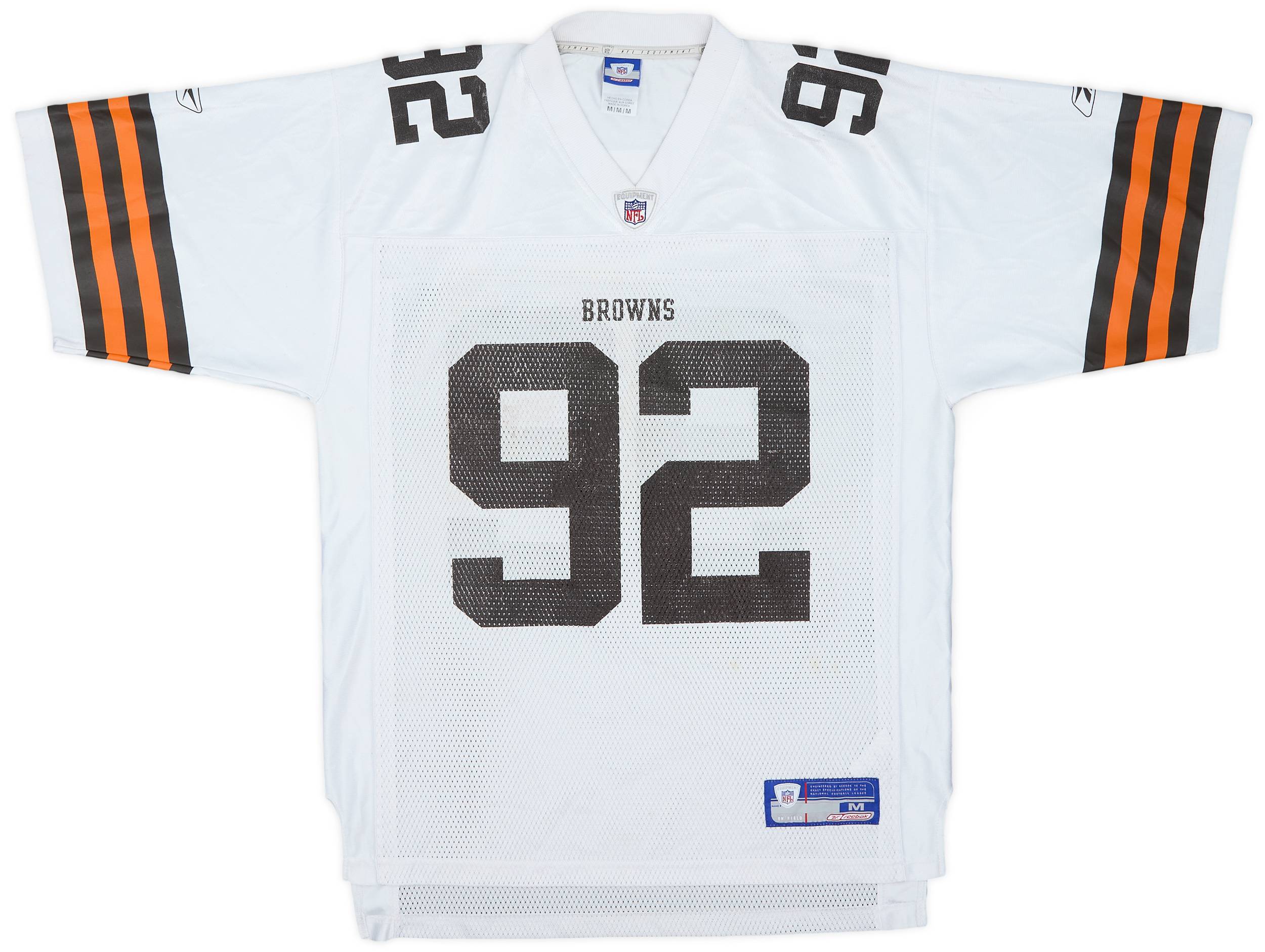 2002-04 Cleveland Browns Brown #92 Reebok On Field Away Jersey