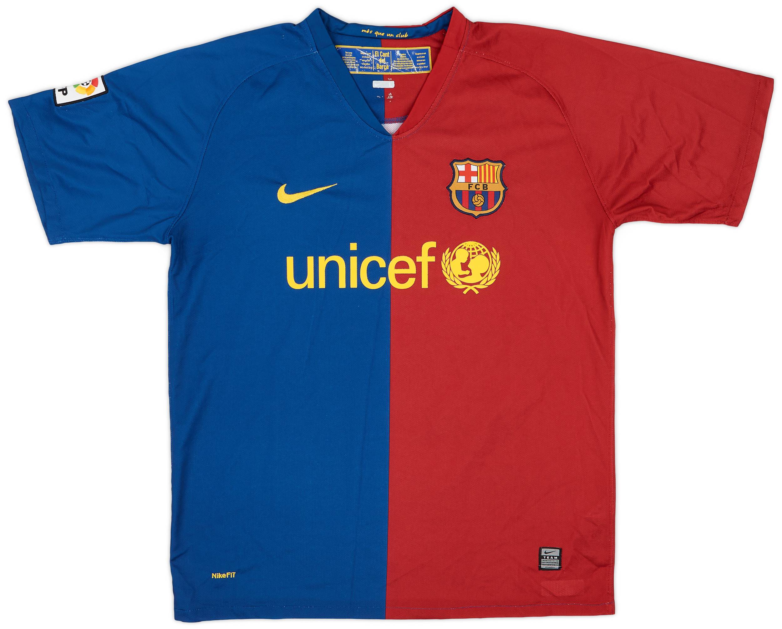 2008-09 Barcelona Home Shirt A.Iniesta #8 - 9/10 - (L)
