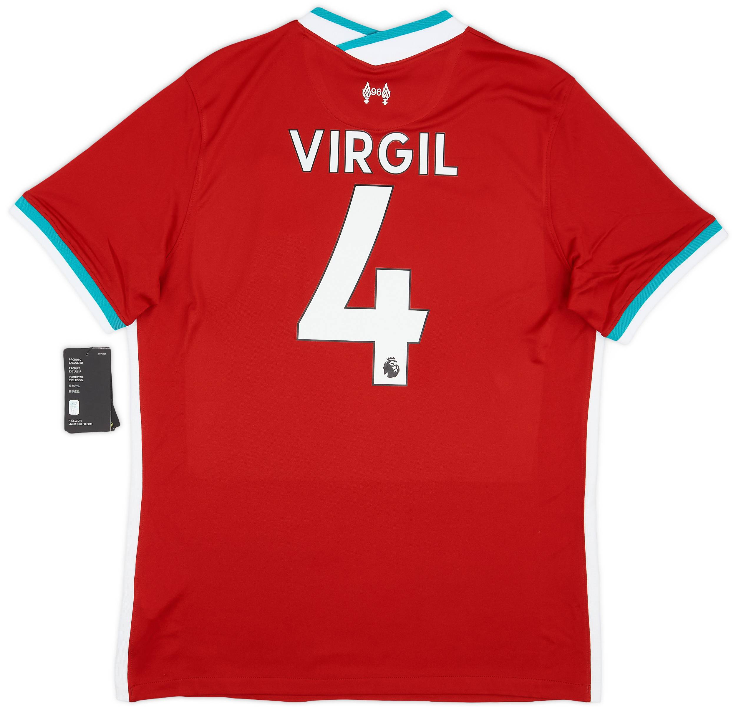 2020-21 Liverpool Home Shirt Virgil #4 (L)