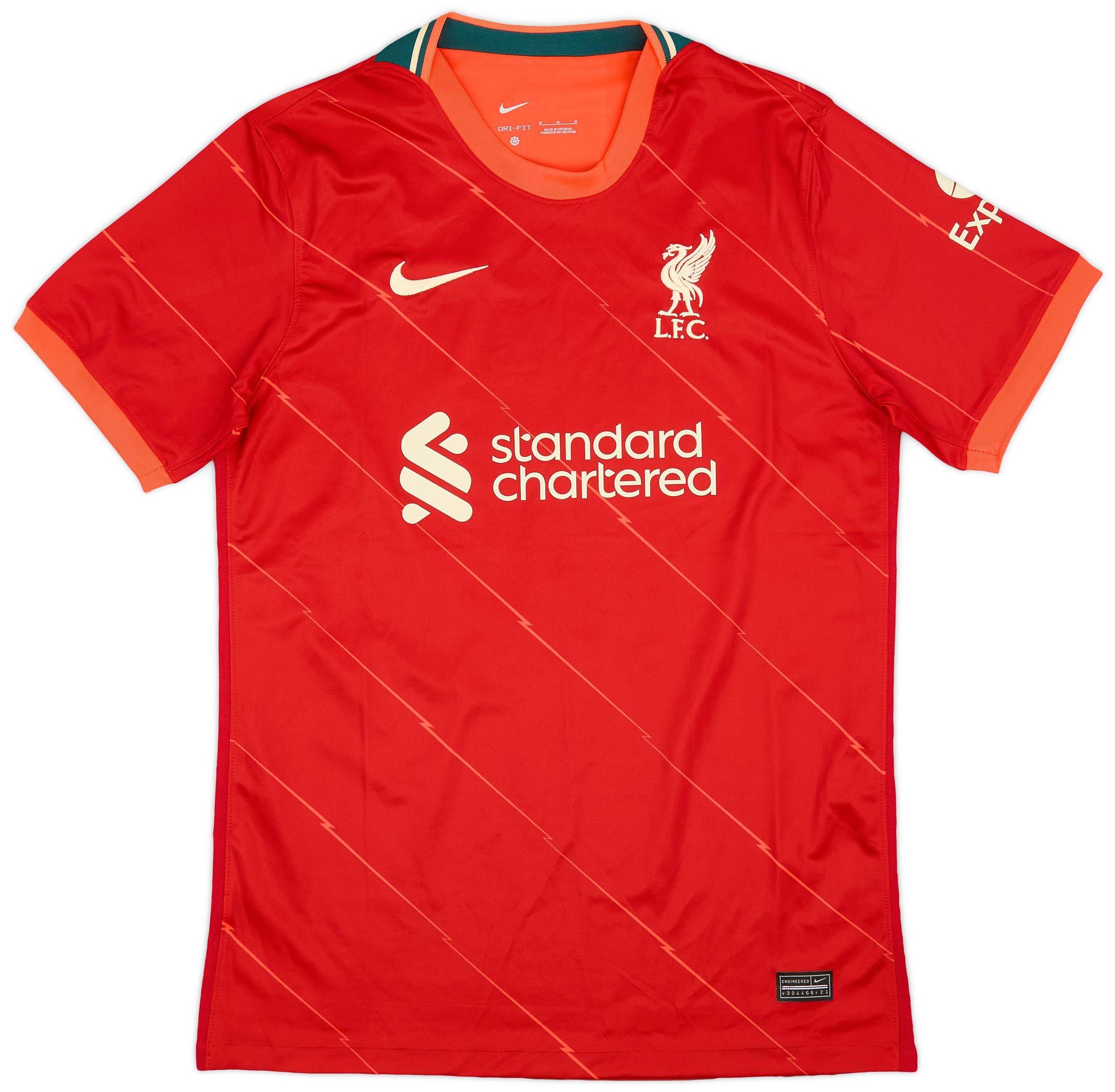 新品 21-22 リバプール M.Salah サラー 11番 シャツ 2021-22 Liverpool Home Shirt M.Salah #11 - 9/10 - (M)