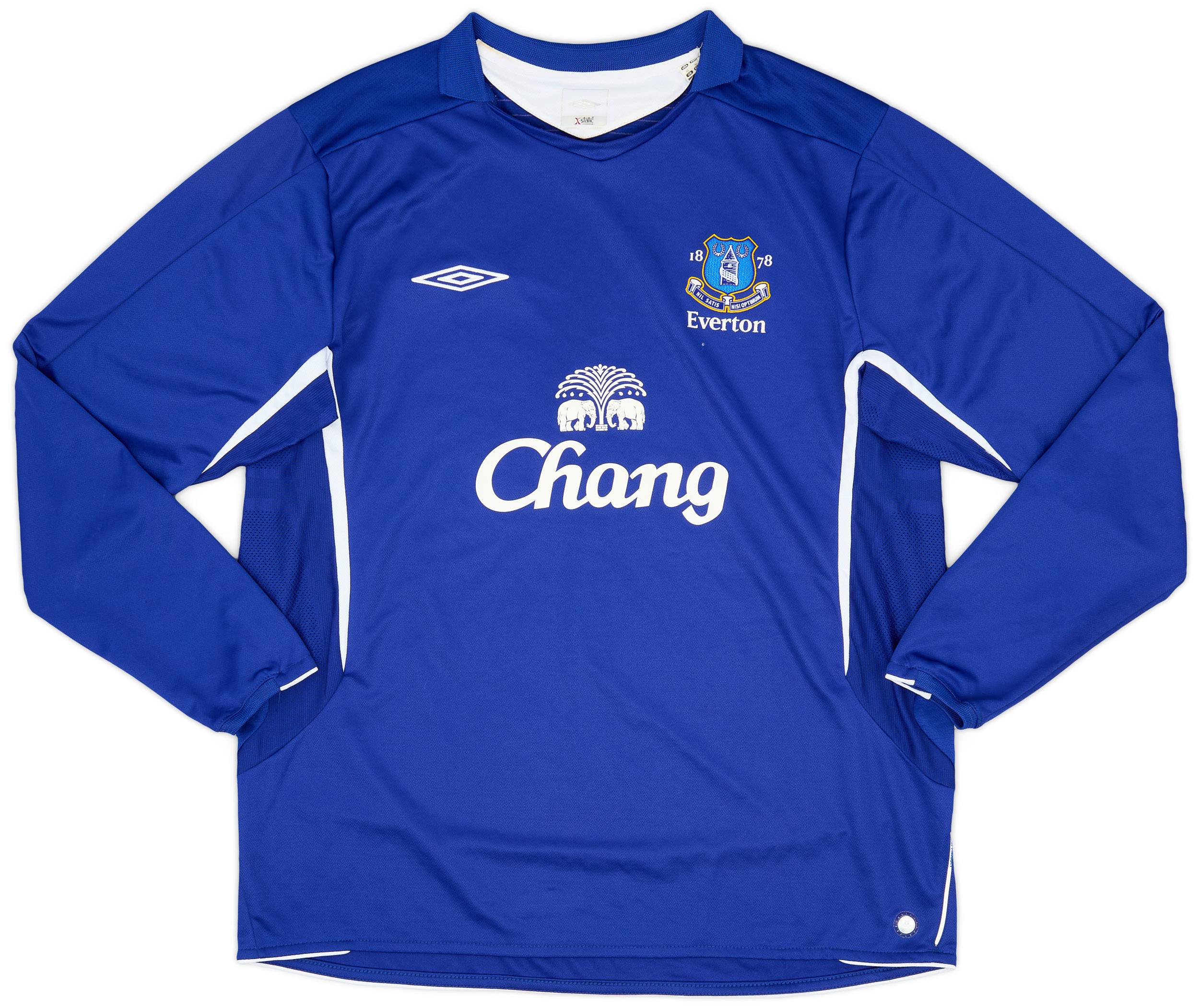2005-06 Everton Home L/S Shirt - 9/10 - (XL)
