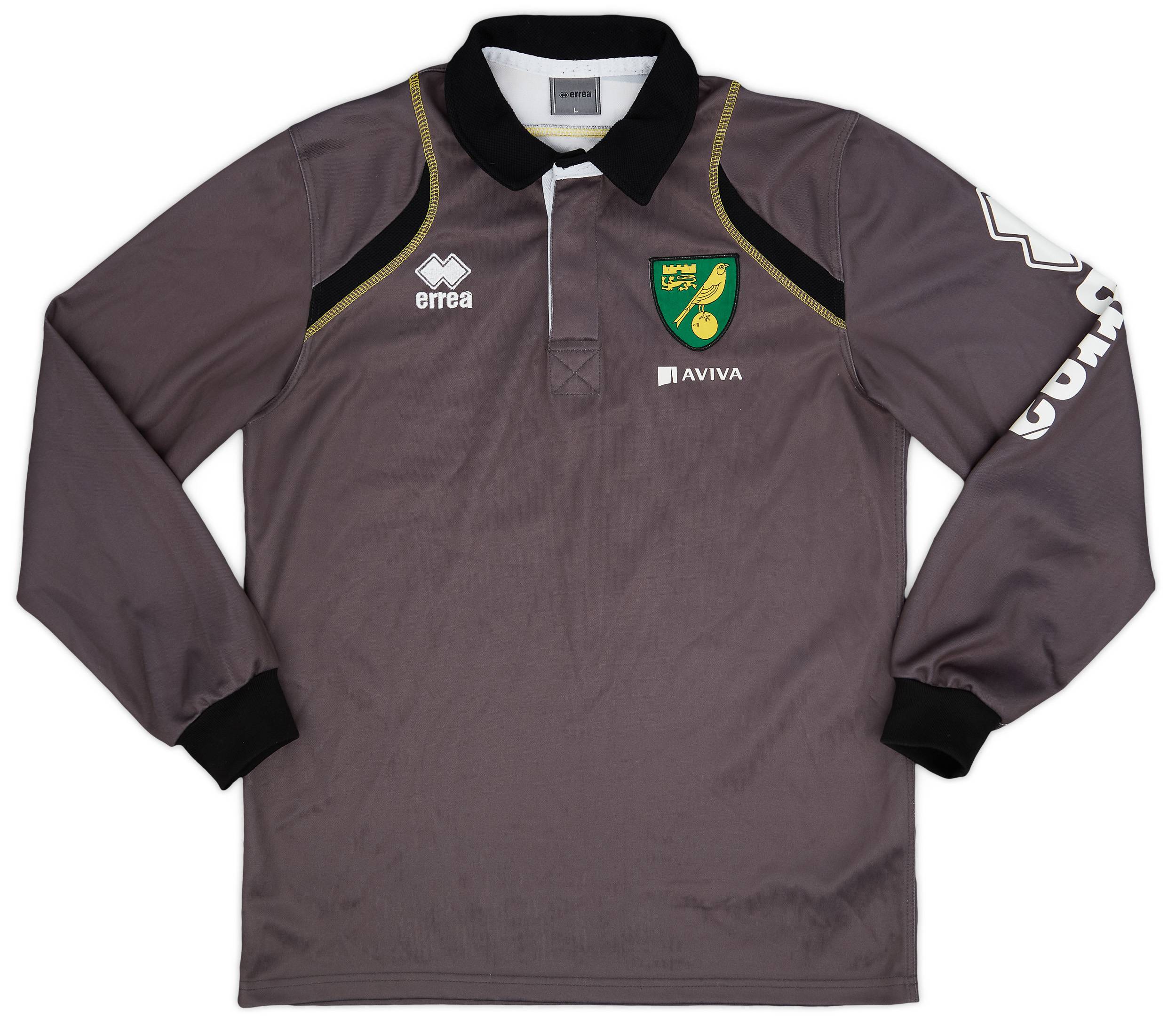 2011-12 Norwich Errea Polo L/S Shirt - 7/10 - (L)