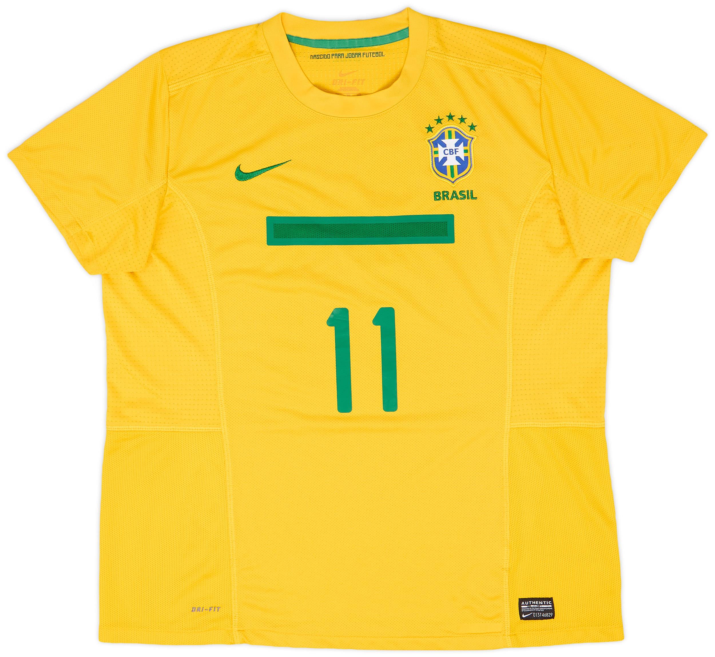 2011 Brazil Home Shirt #11 - 8/10 - (XL)