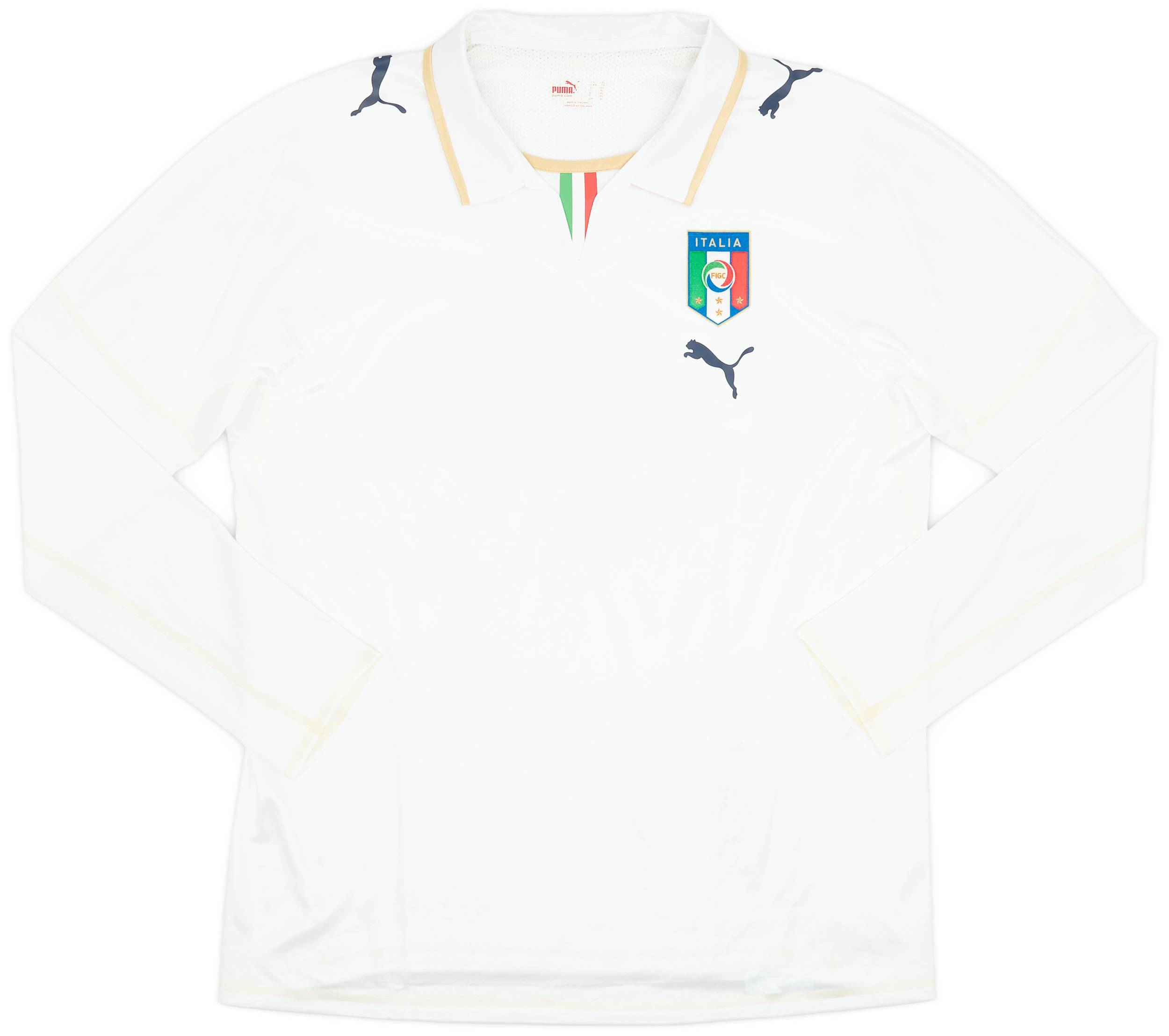 2007-08 Italy Away L/S Shirt - 9/10 - (XL)
