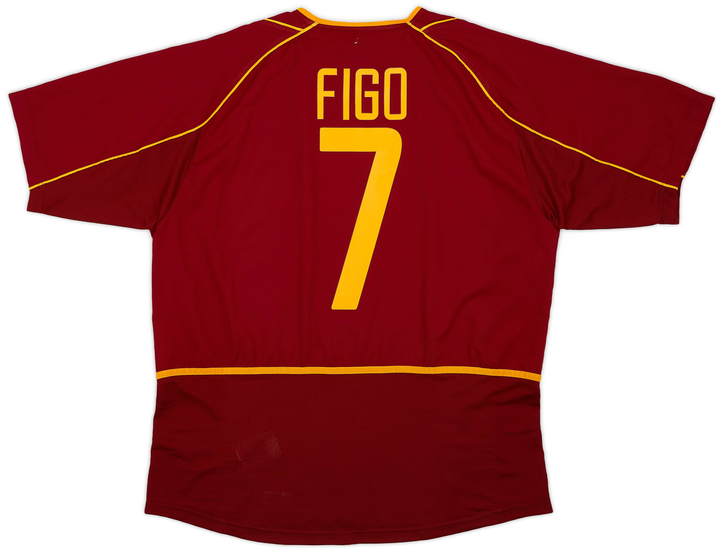 2002-04 Portugal Home Shirt Figo #7 - 8/10 - (XL)